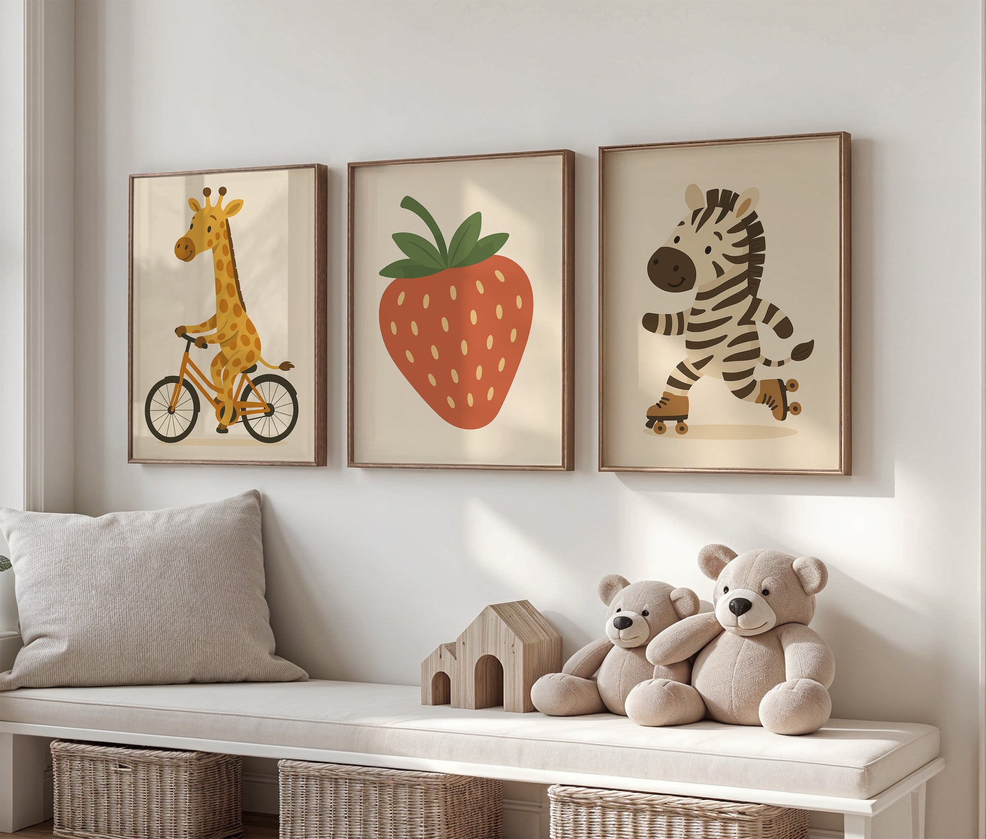 Kinder- & Babyzimmer Poster Tiere - Wandbilder Drucke Löwe, Tiger, Giraffe Panda uvm.
