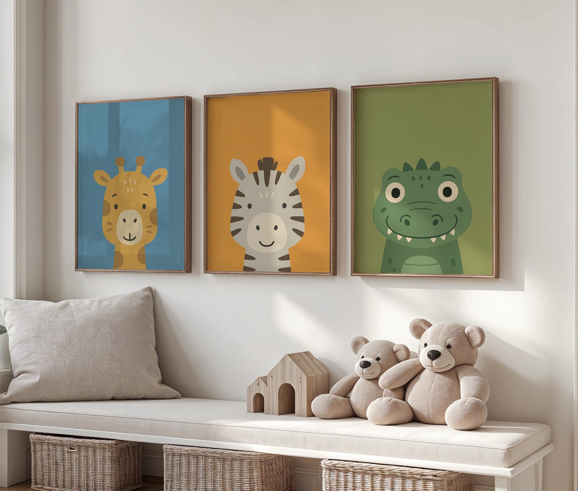 Kinder- & Babyzimmer Poster Tiere - Wandbilder Drucke Löwe, Tiger, Giraffe Panda uvm.