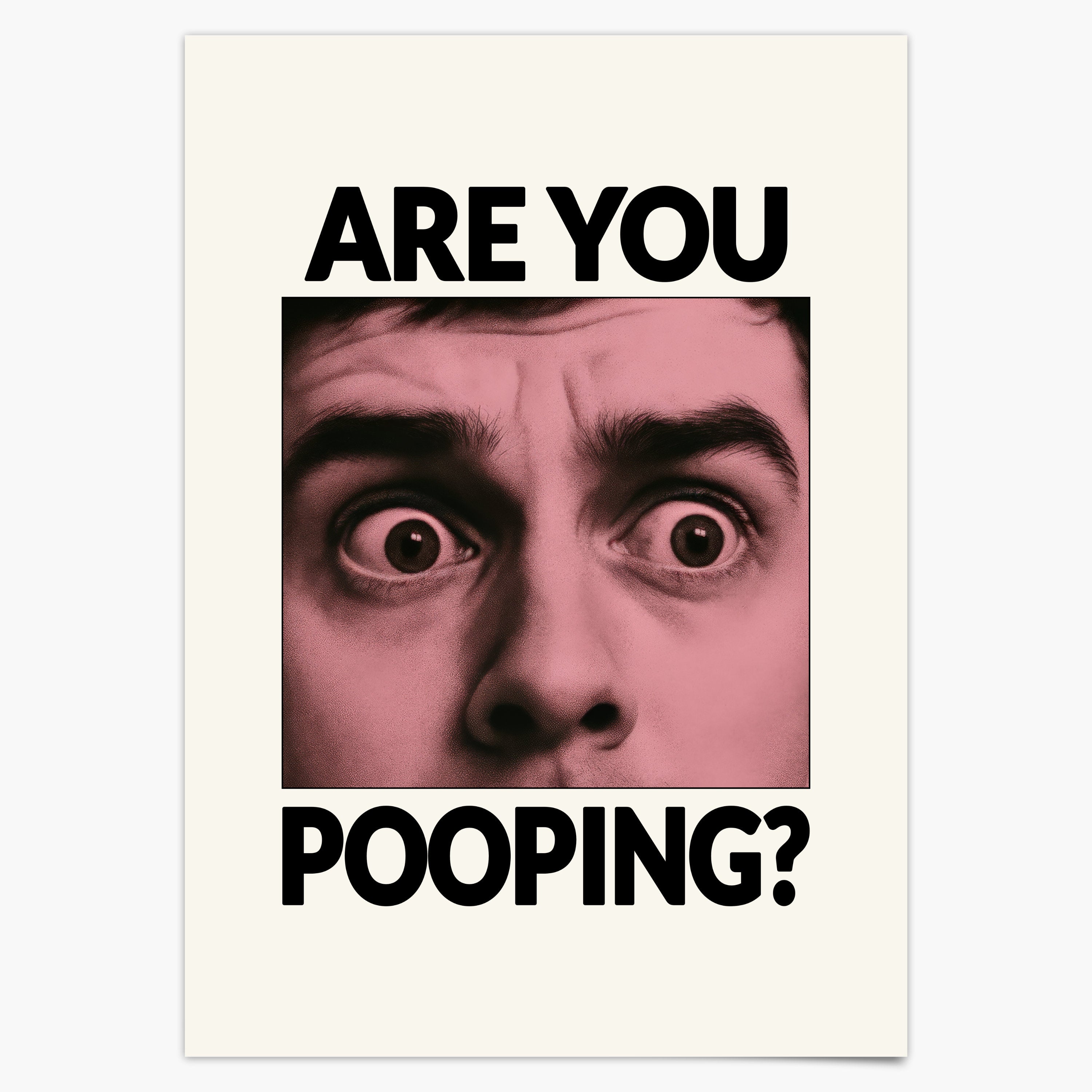 Are you Pooping? Lustiges Poster für die Toilette