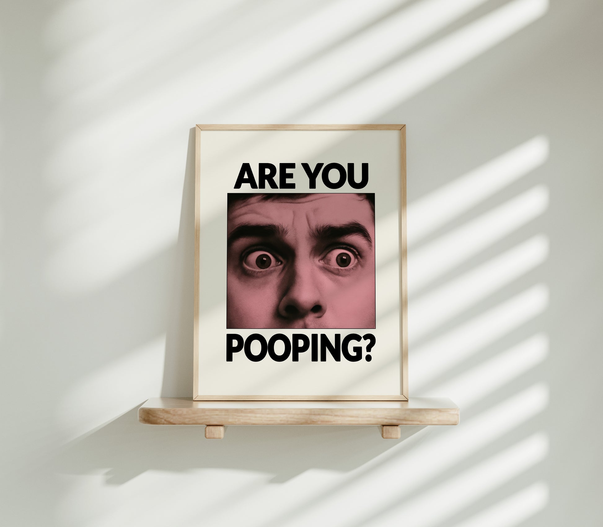 Are you Pooping? Lustiges Poster für die Toilette