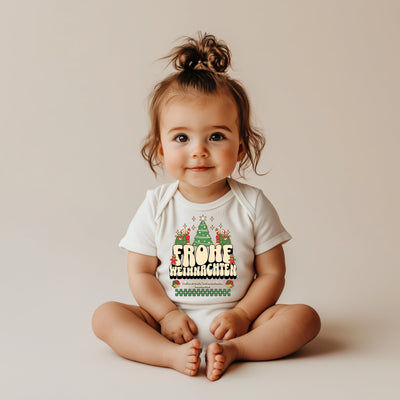 Familie im Partnerlook - Unser erstes Weihnachten Shirts Familienoutfit Festlich - Papa Babybody personalisiert T-Shirts Mama Tochter Outfit