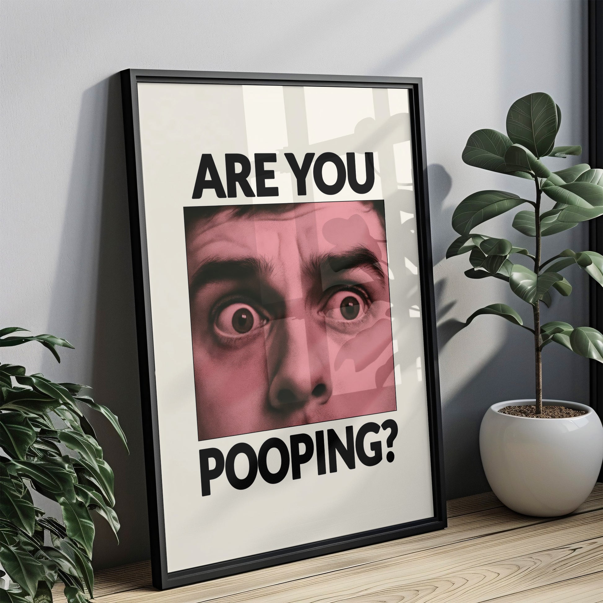 Are you Pooping? Lustiges Poster für die Toilette