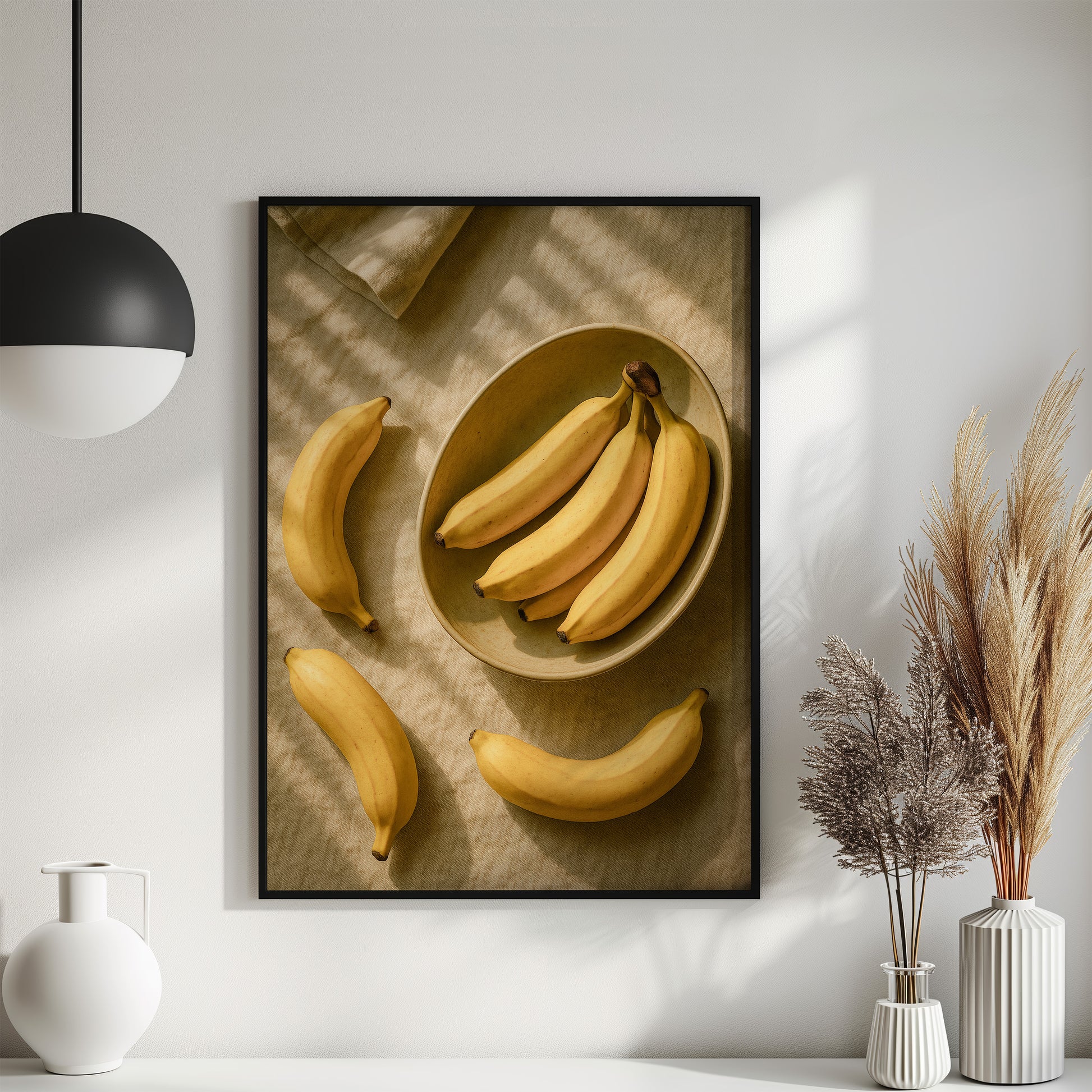Bananen Stilleben - Küchen Bild Modern - Vintage Kunst Obstgarten