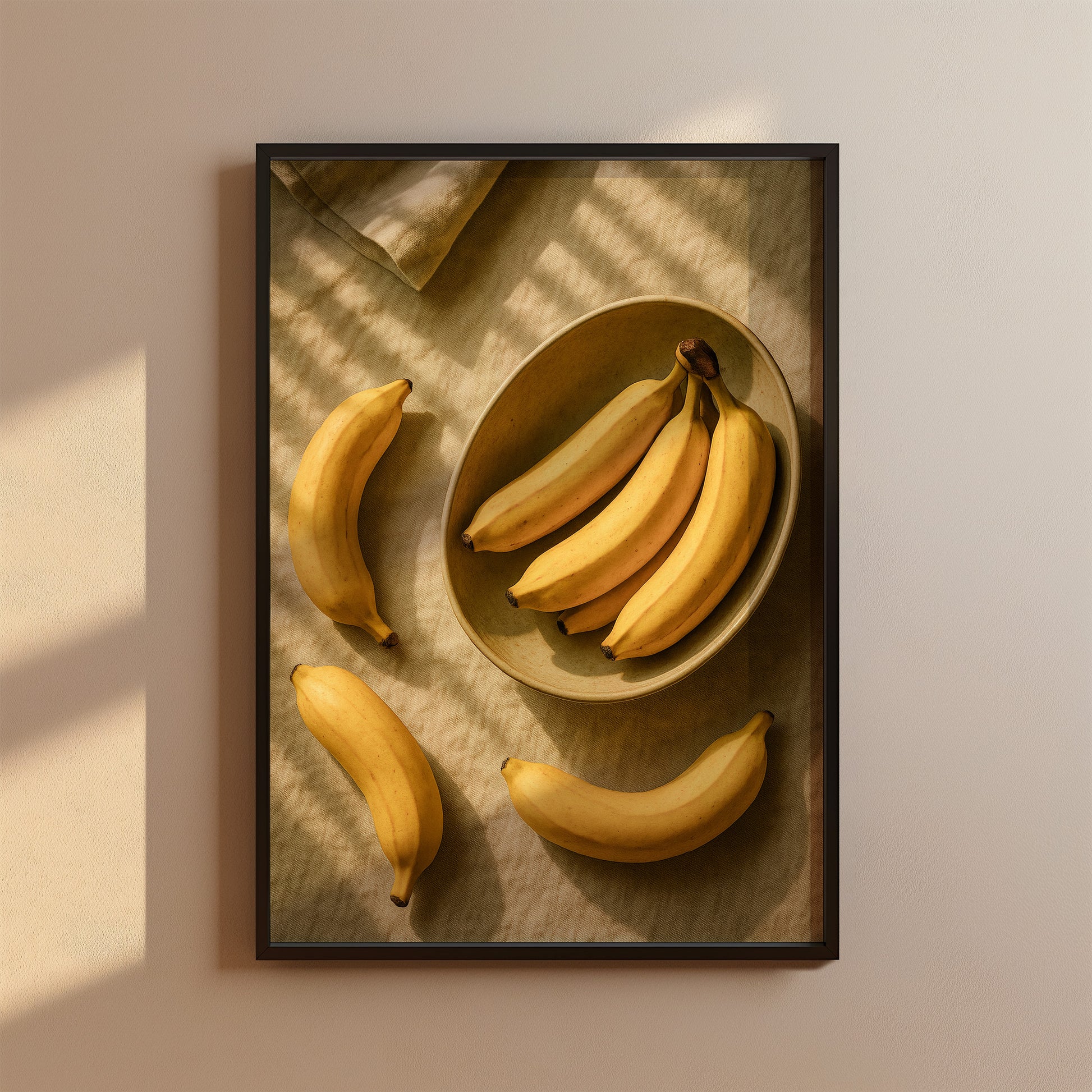 Bananen Stilleben - Küchen Bild Modern - Vintage Kunst Obstgarten