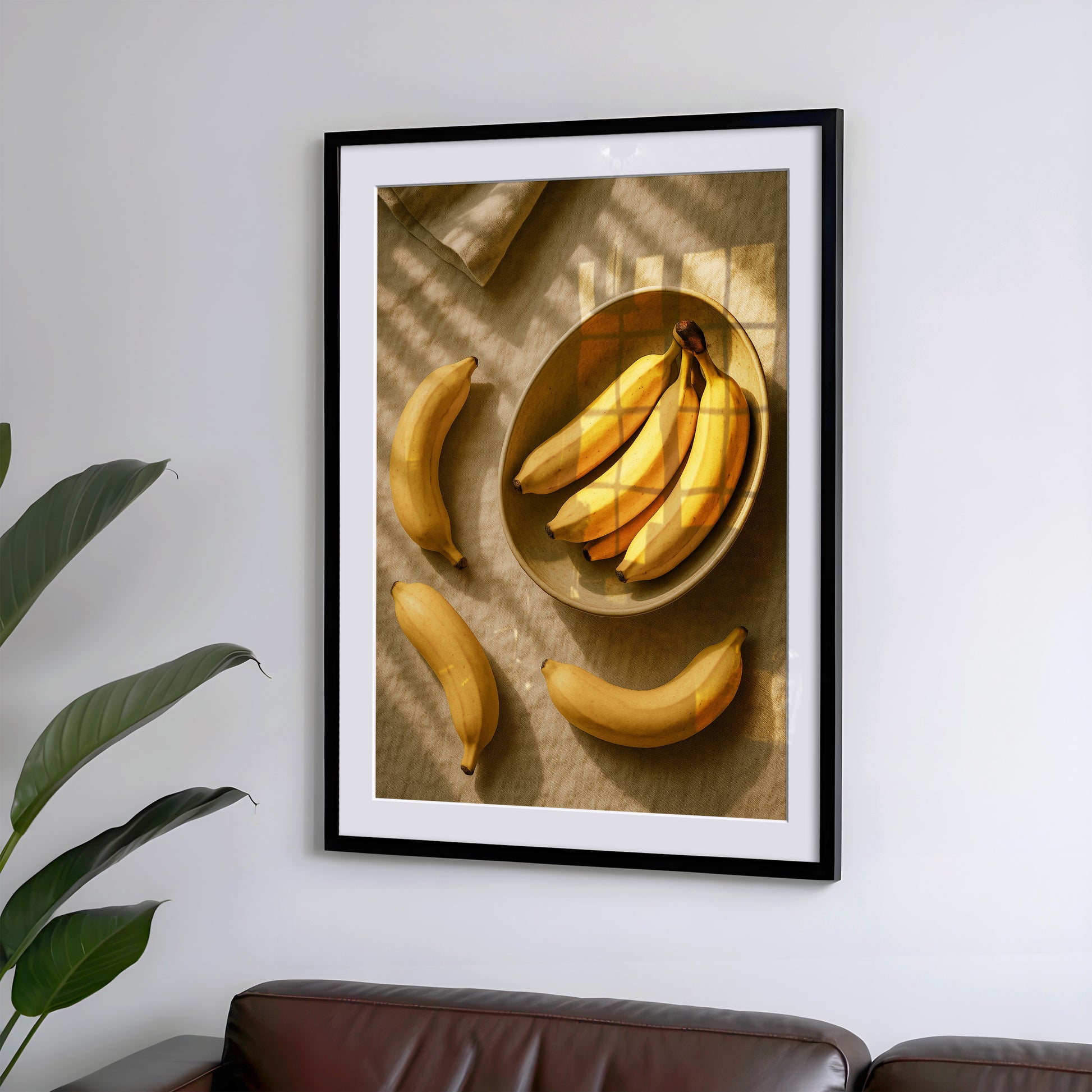 Bananen Stilleben - Küchen Bild Modern - Vintage Kunst Obstgarten