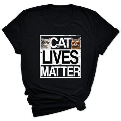 Cat Lives Matter Katzen T-Shirt Katzenliebhaber Geschenk Valentinstag Shirt mit Katzen Geschenk Katzen Shirt Cooles Fun Shirt Unisex