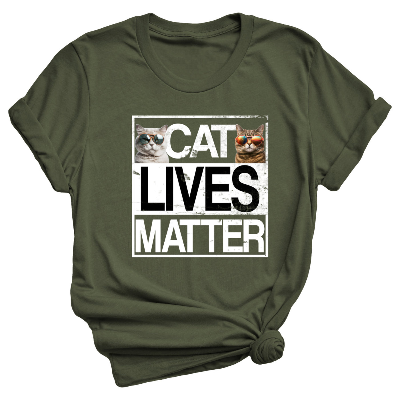 Cat Lives Matter Katzen T-Shirt Katzenliebhaber Geschenk Valentinstag Shirt mit Katzen Geschenk Katzen Shirt Cooles Fun Shirt Unisex