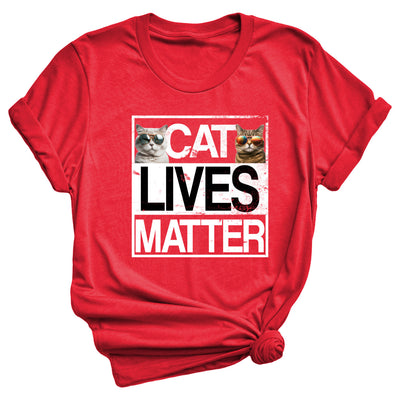 Cat Lives Matter Katzen T-Shirt Katzenliebhaber Geschenk Valentinstag Shirt mit Katzen Geschenk Katzen Shirt Cooles Fun Shirt Unisex