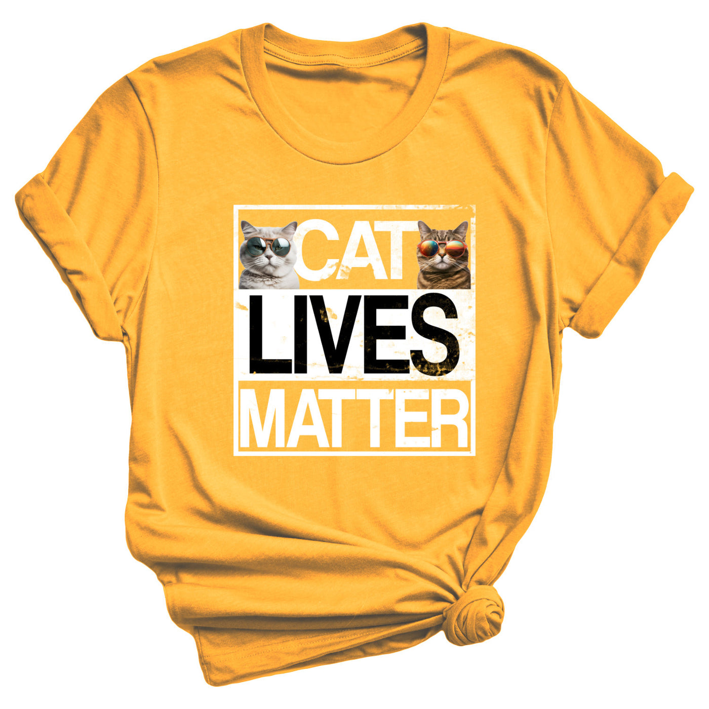 Cat Lives Matter Katzen T-Shirt Katzenliebhaber Geschenk Valentinstag Shirt mit Katzen Geschenk Katzen Shirt Cooles Fun Shirt Unisex