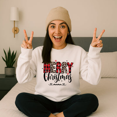 Merry Christmas Personalisiertes Weihnachtsoutfit für Familien - Familienpullover Weihnachten für Mama Papa Mini