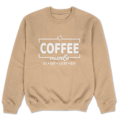 Coffee Mode Sweater All Day Every Day Kaffee Sweatshirt für Kaffeeliebhaber Geschenk Pullover Unisex Million Threads