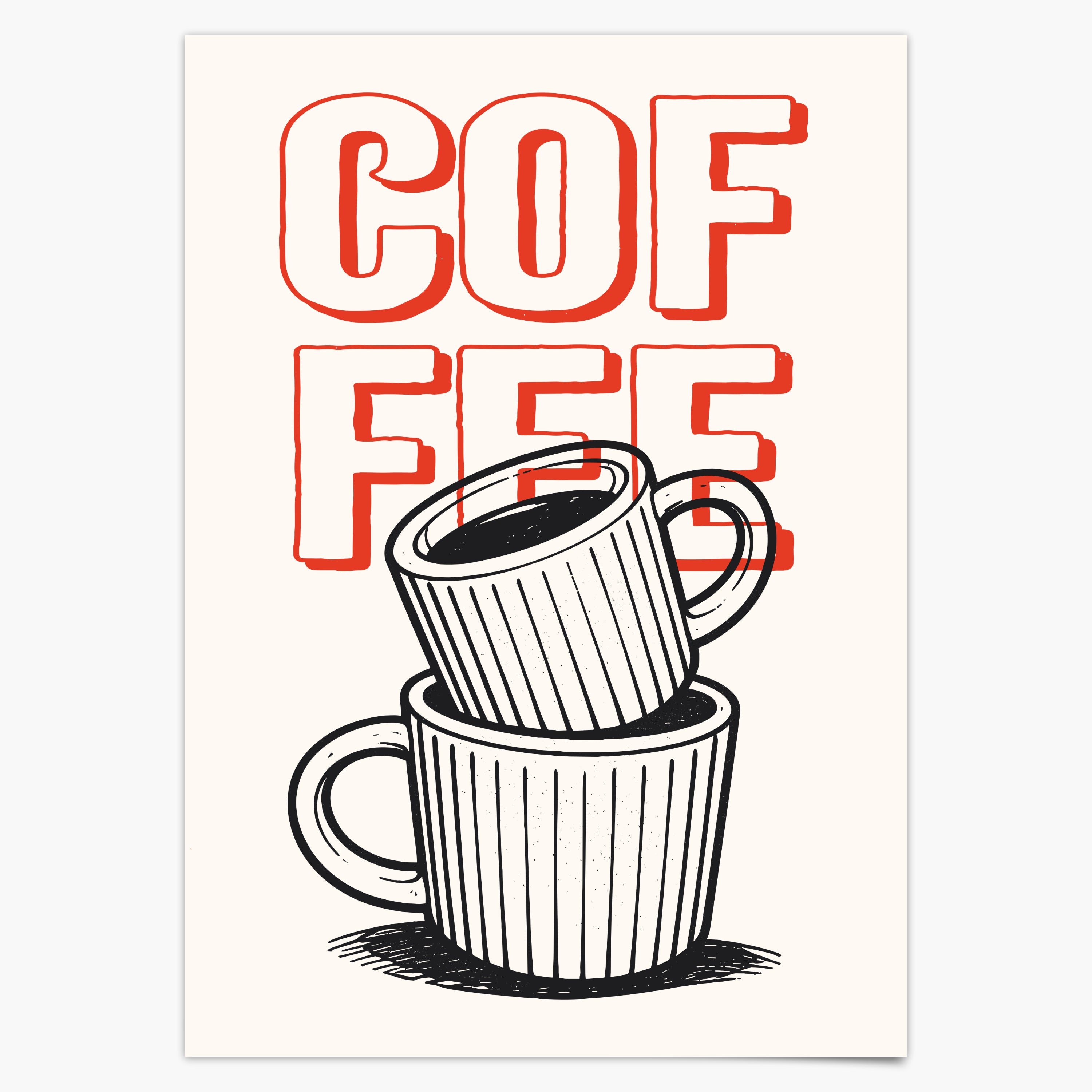 Coffee Print - Kaffee Poster & Küchen Deko für Kaffeeecke