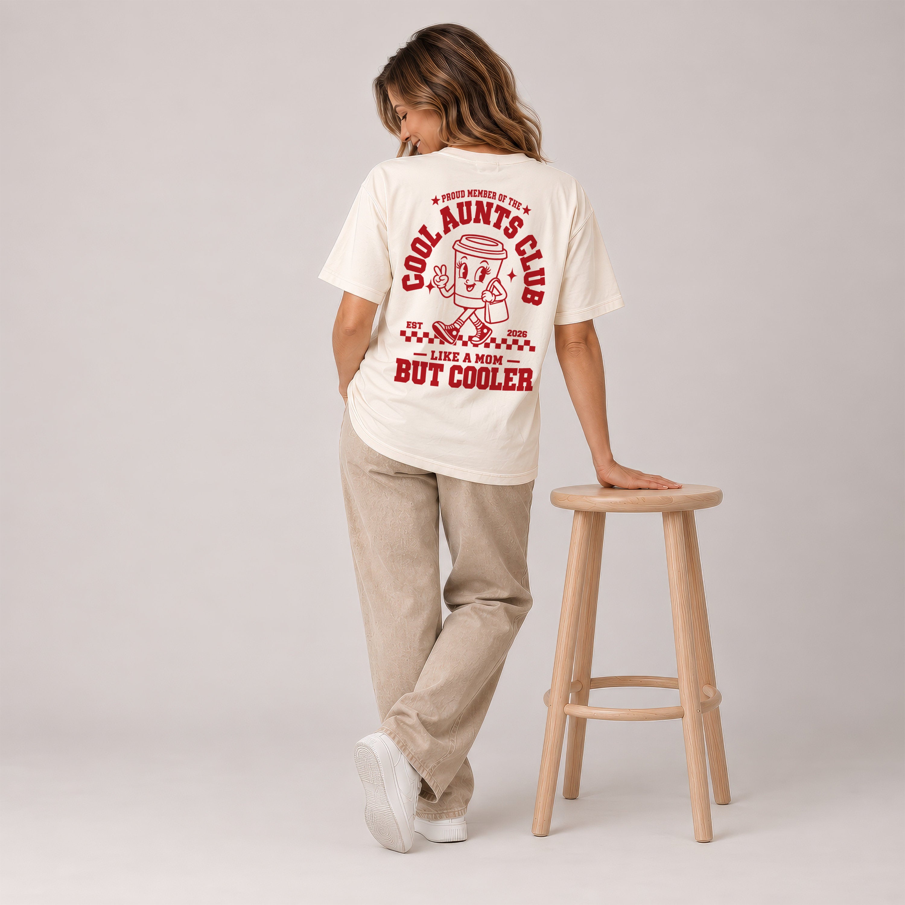Cool Aunts Club Shirt Tante - Schwangerschaft verkünden - Du wirst Tante T-Shirt personalisiert - Baby Geschenk zur Geburt für Eltern