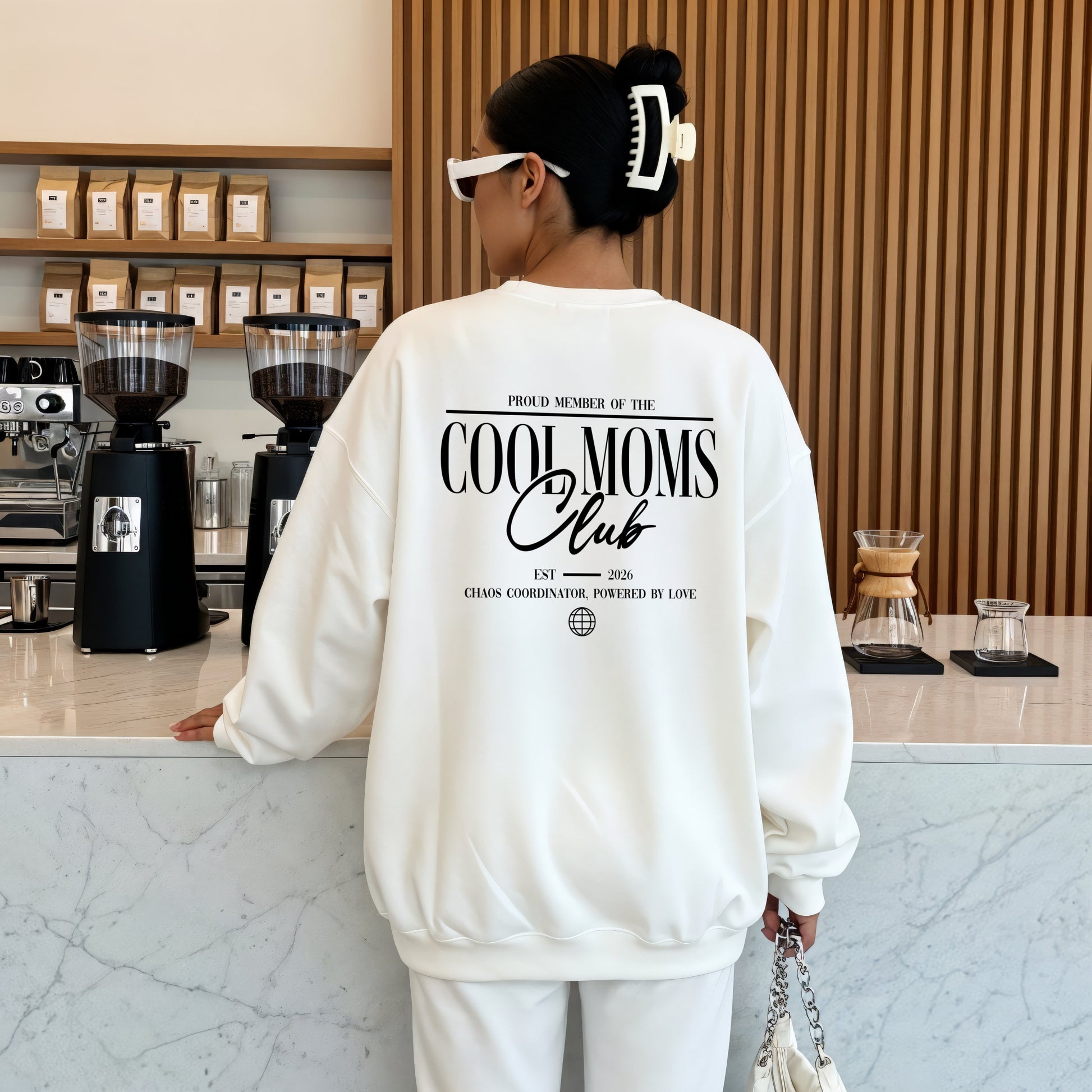Cool Moms Club Sweatshirt personalisierter Mama Pullover