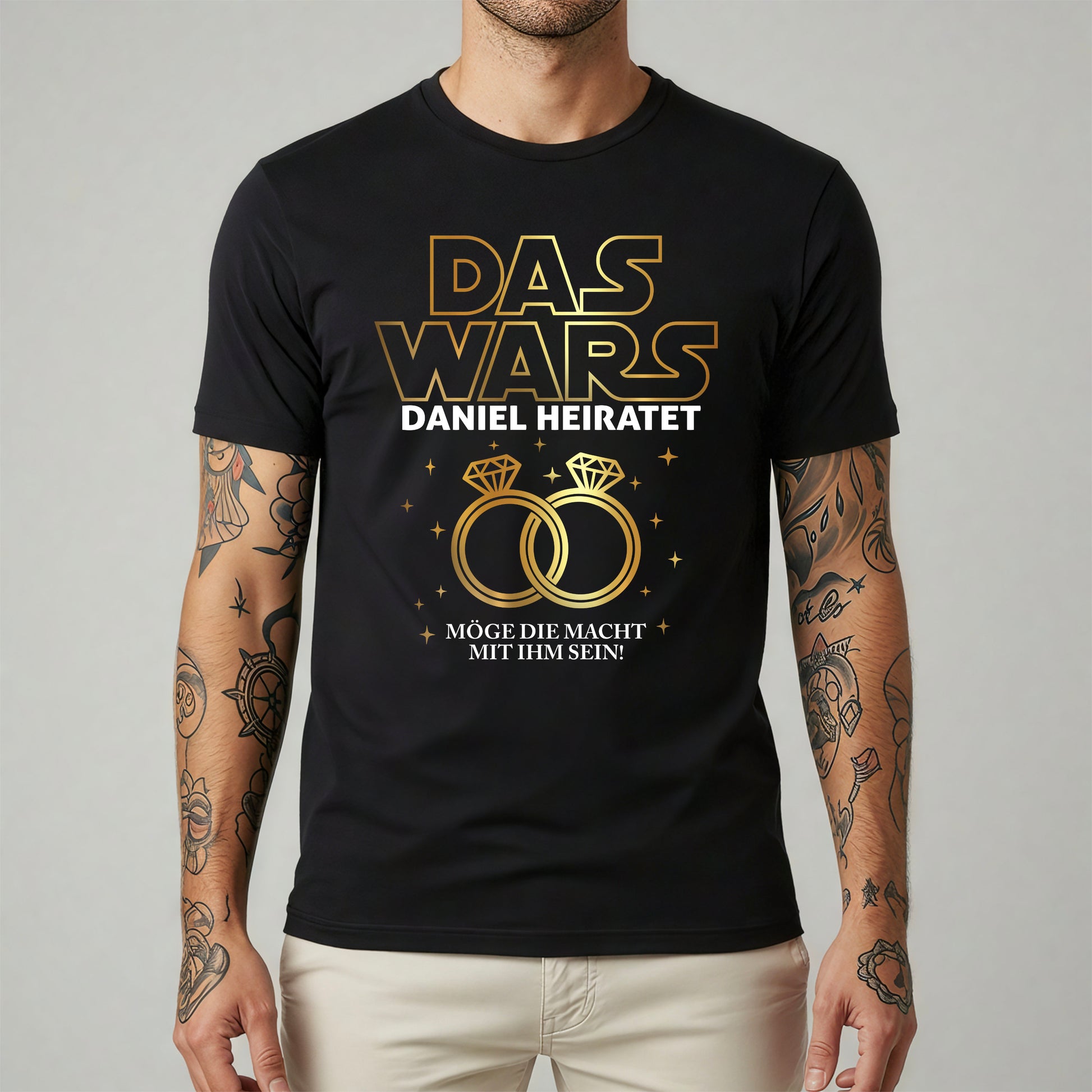 DAS WARS JGA Shirt Männer Junggesellenabschied Jga T-Shirts Hochzeit Bräutigam Wunschname Shirts jga