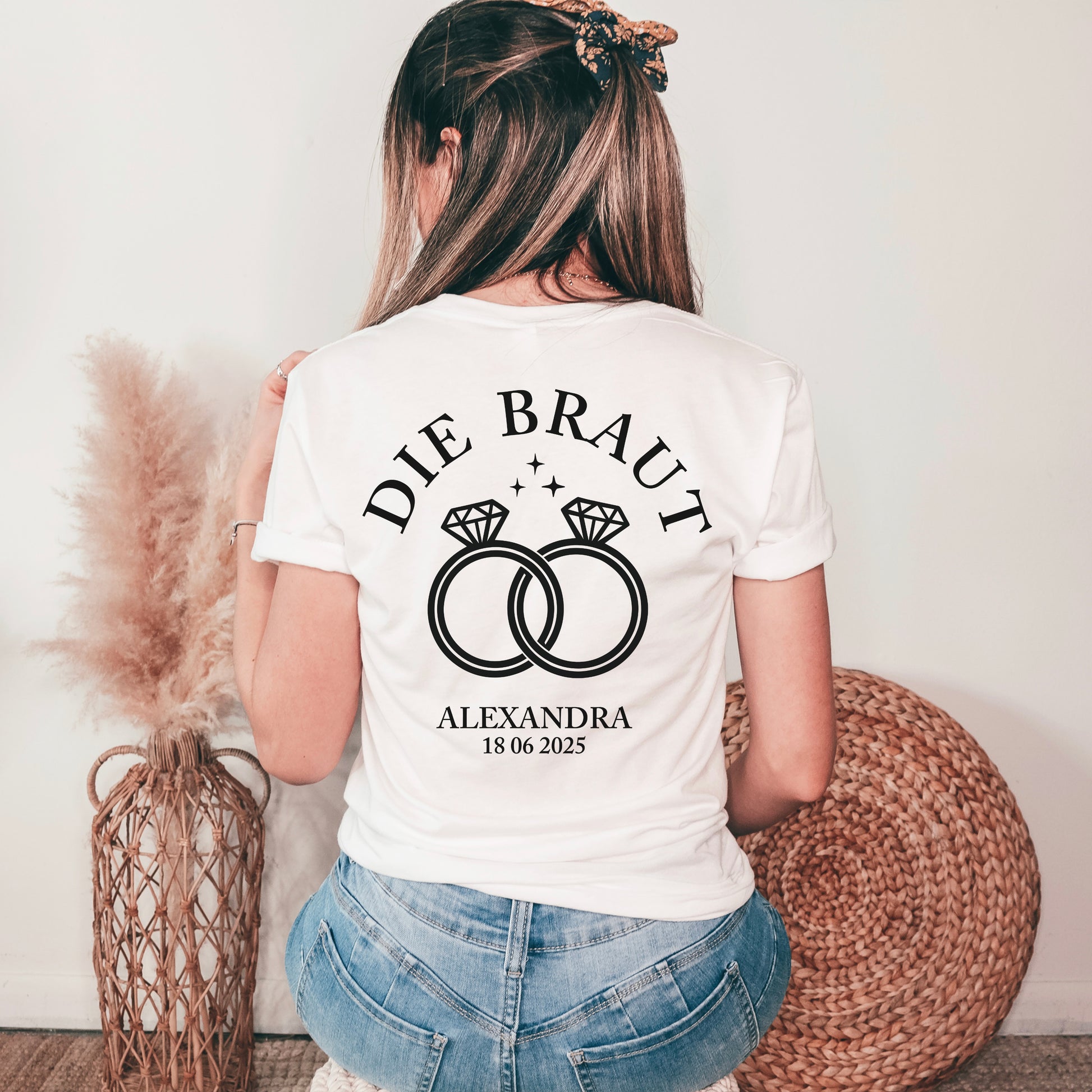 JGA Shirt Personalisiert Junggesellinnenabschied tshirts Frauen JGA Shirt Braut Team Braut Shirts Party Feiern Unisex XS - 3XL