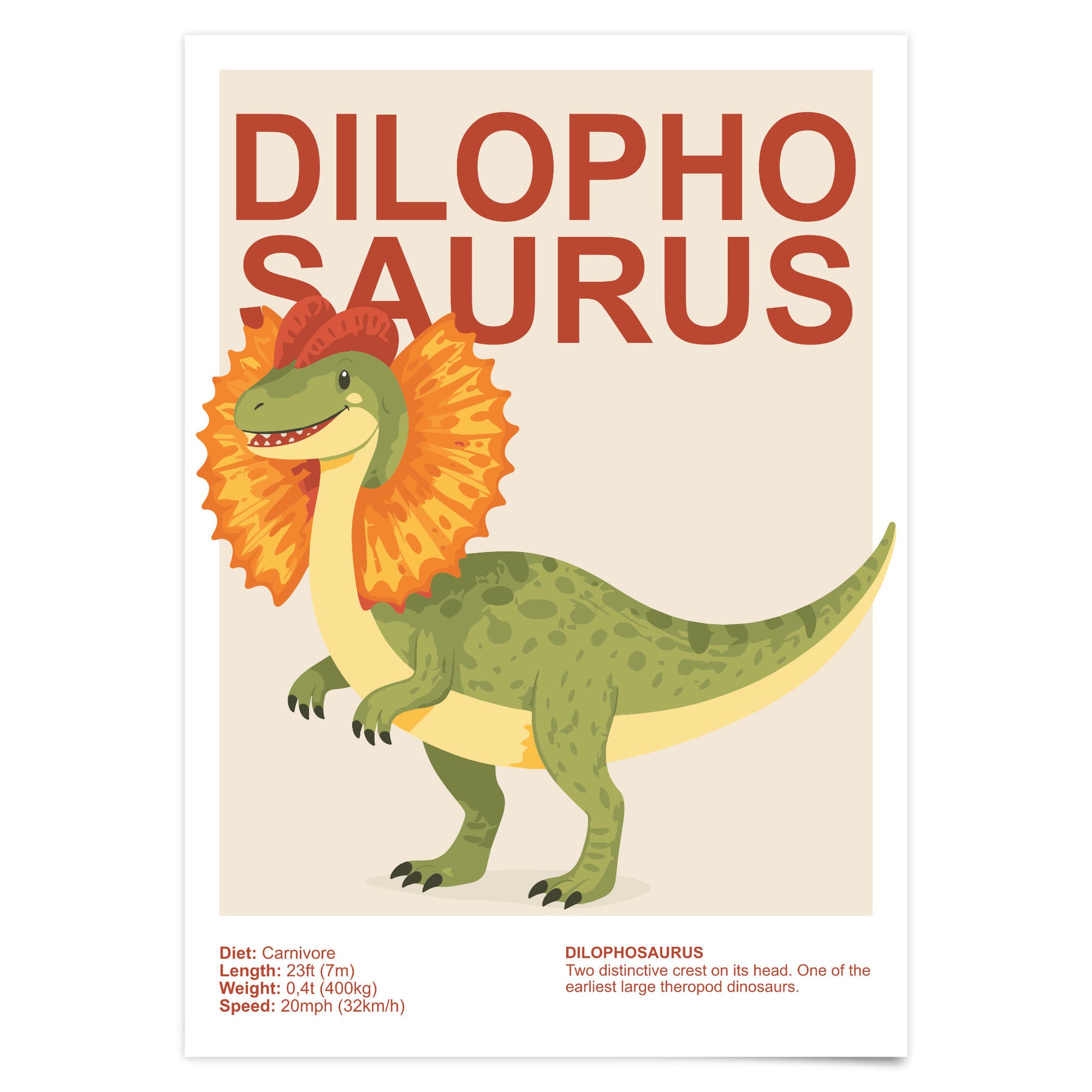 Dinosaurier Poster Kinder- & Babyzimmer Deko Dino Drucke 3er, 6er, 9er Set