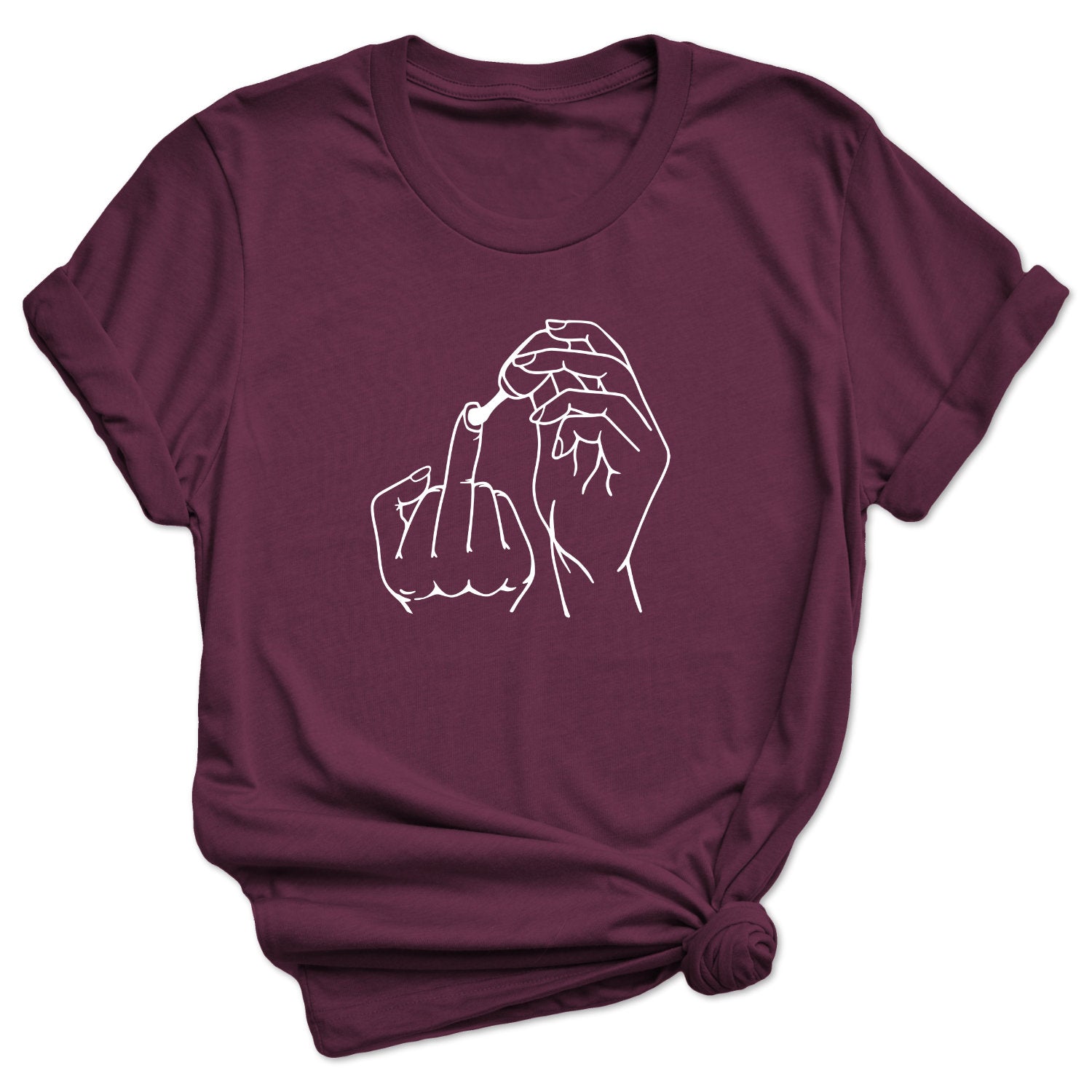 Feminist Shirt Feminismus T-Shirt Mittelfinger Nagellack Shirt Sommer tshirt Geschenk für Mädchen und beste Freundin Unisex Shirts