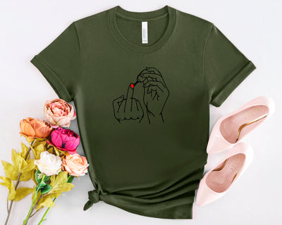 Feminist Shirt Feminismus T-Shirt Mittelfinger Nagellack Shirt Sommer tshirt Geschenk für Mädchen und beste Freundin Unisex Shirts