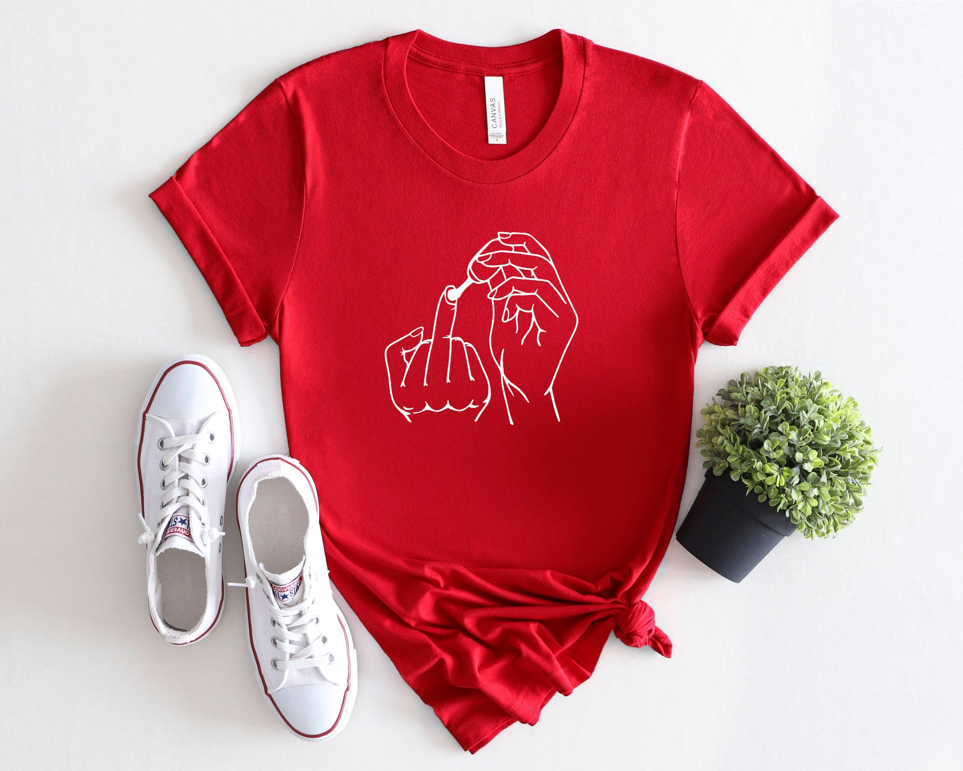 Feminist Shirt Feminismus T-Shirt Mittelfinger Nagellack Shirt Sommer tshirt Geschenk für Mädchen und beste Freundin Unisex Shirts