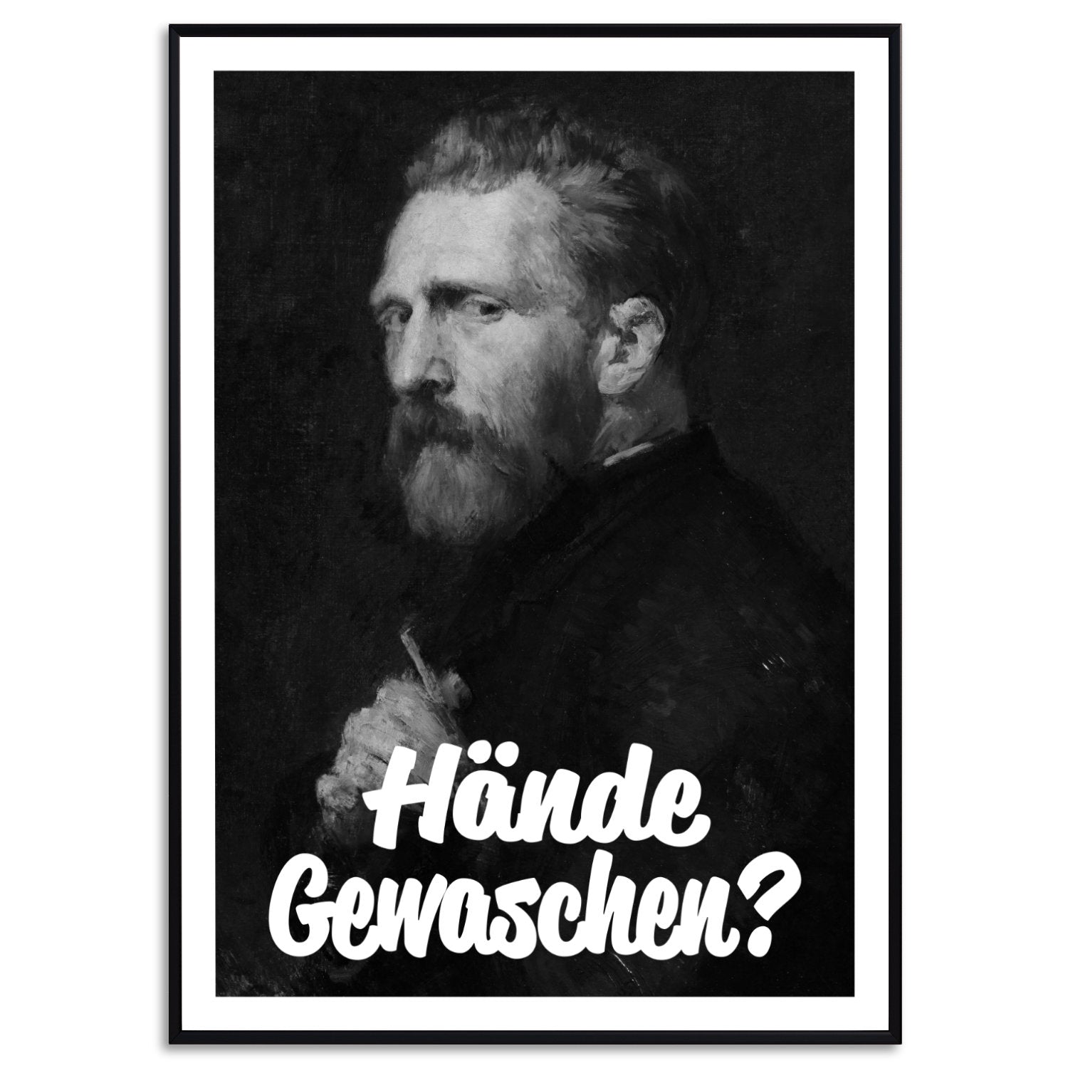 Hände gewaschen Poster Badezimmer Bild Schwarz Weiß Vintage Print Toiletten Poster Gäste WC Deko Geschenk Hauskauf Einweihungsparty Art Deco