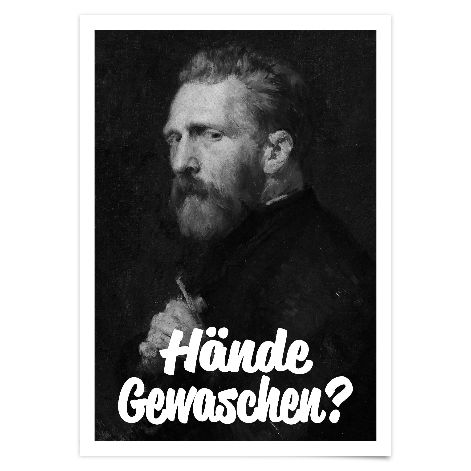 Hände gewaschen Poster Badezimmer Bild Schwarz Weiß Vintage Print Toiletten Poster Gäste WC Deko Geschenk Hauskauf Einweihungsparty Art Deco