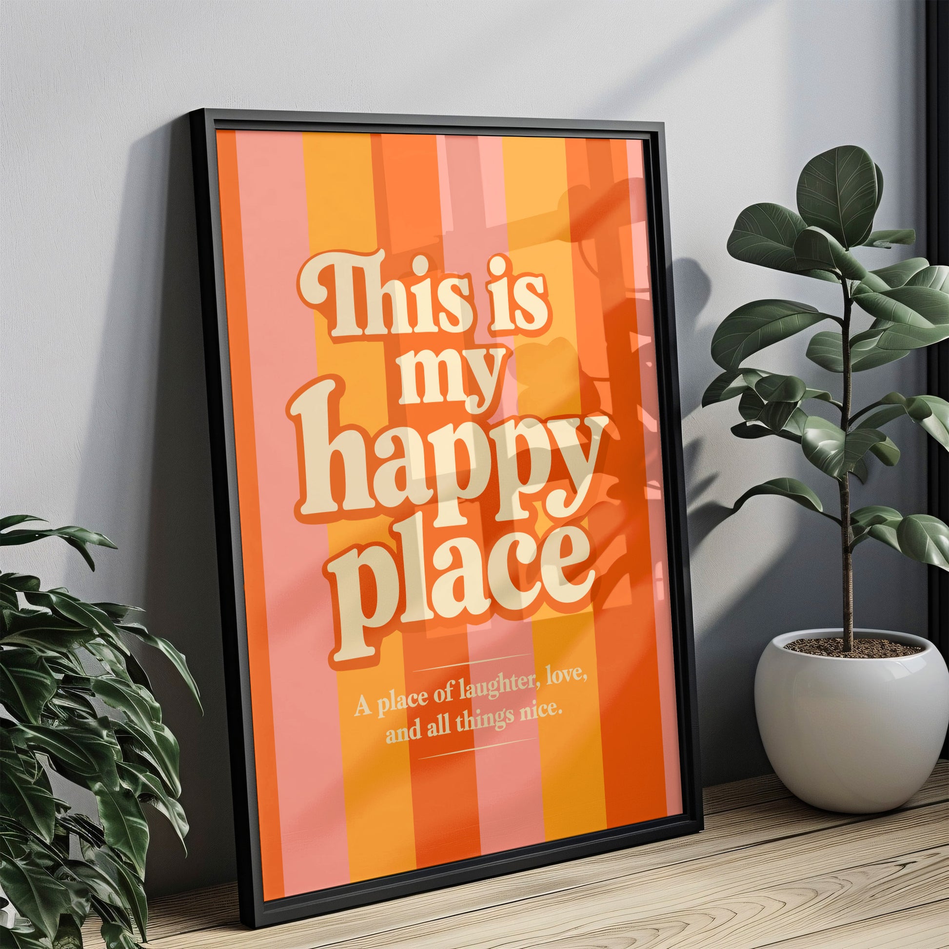 This is my happy place Poster Retro Druck