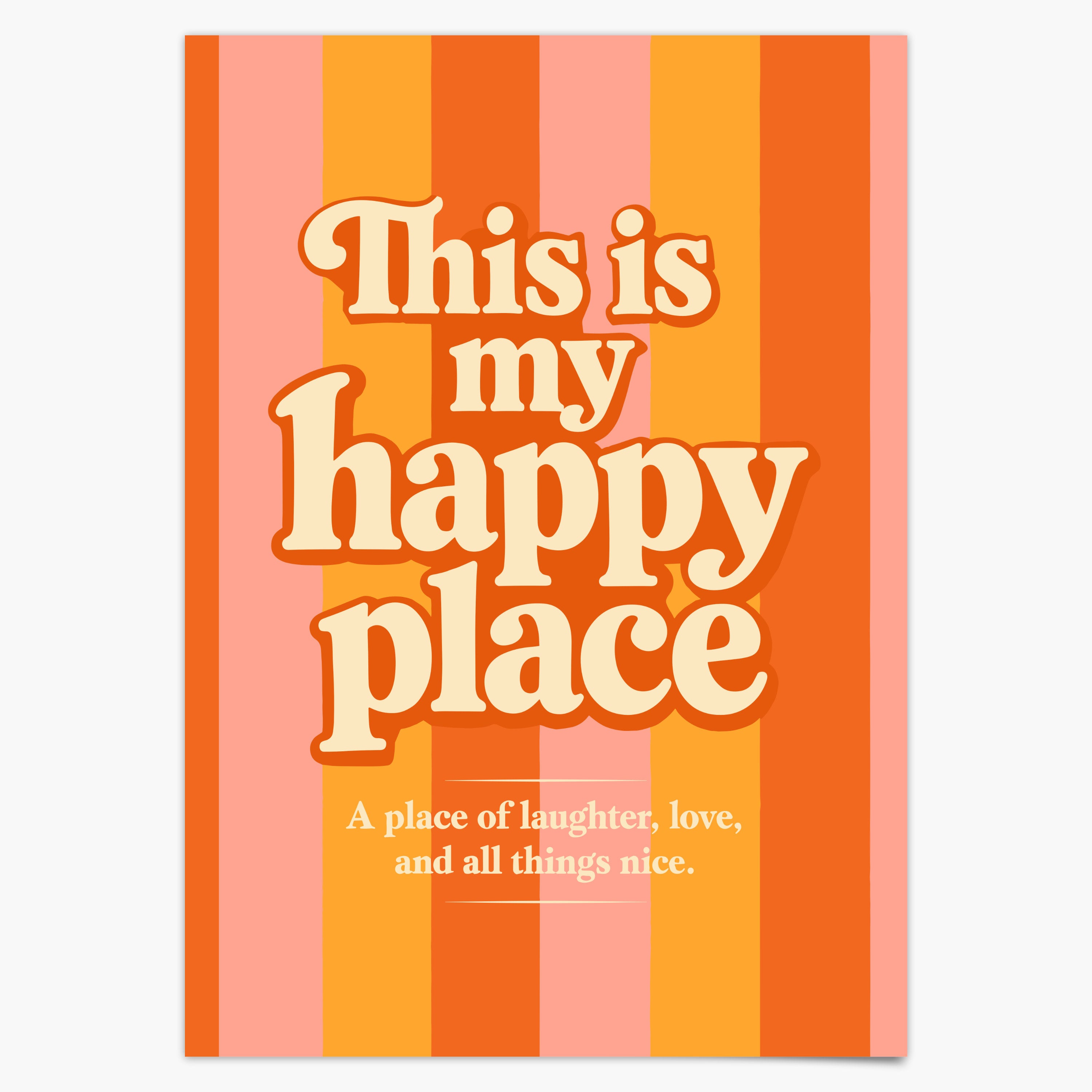 This is my happy place Poster Retro Druck