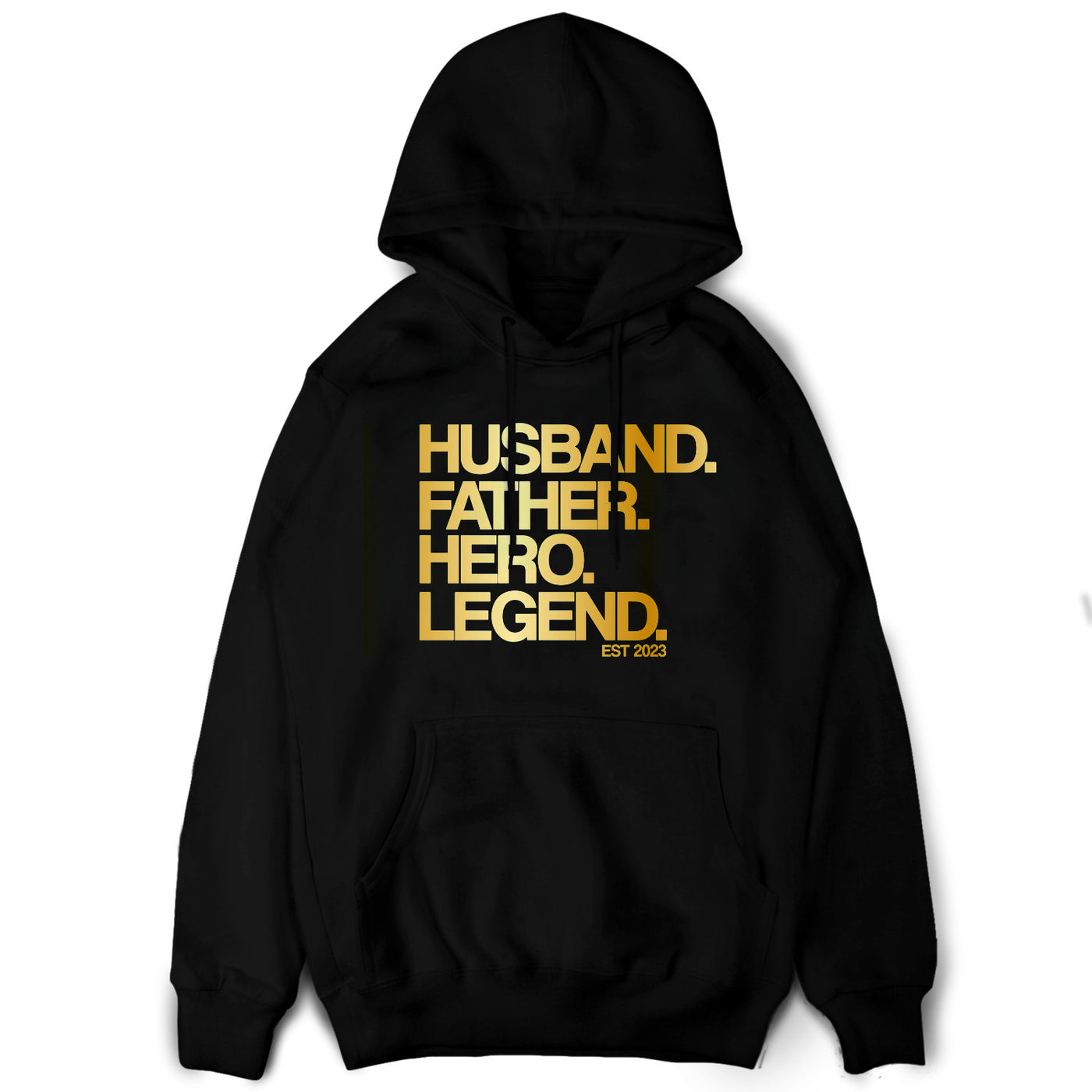 Papa Geschenk Hoodie Personalisiert Pullover für Papa mit Wunschdatum Husband, Father, Hero, Legend Vatertag Geschenk Vatertagsgeschenk