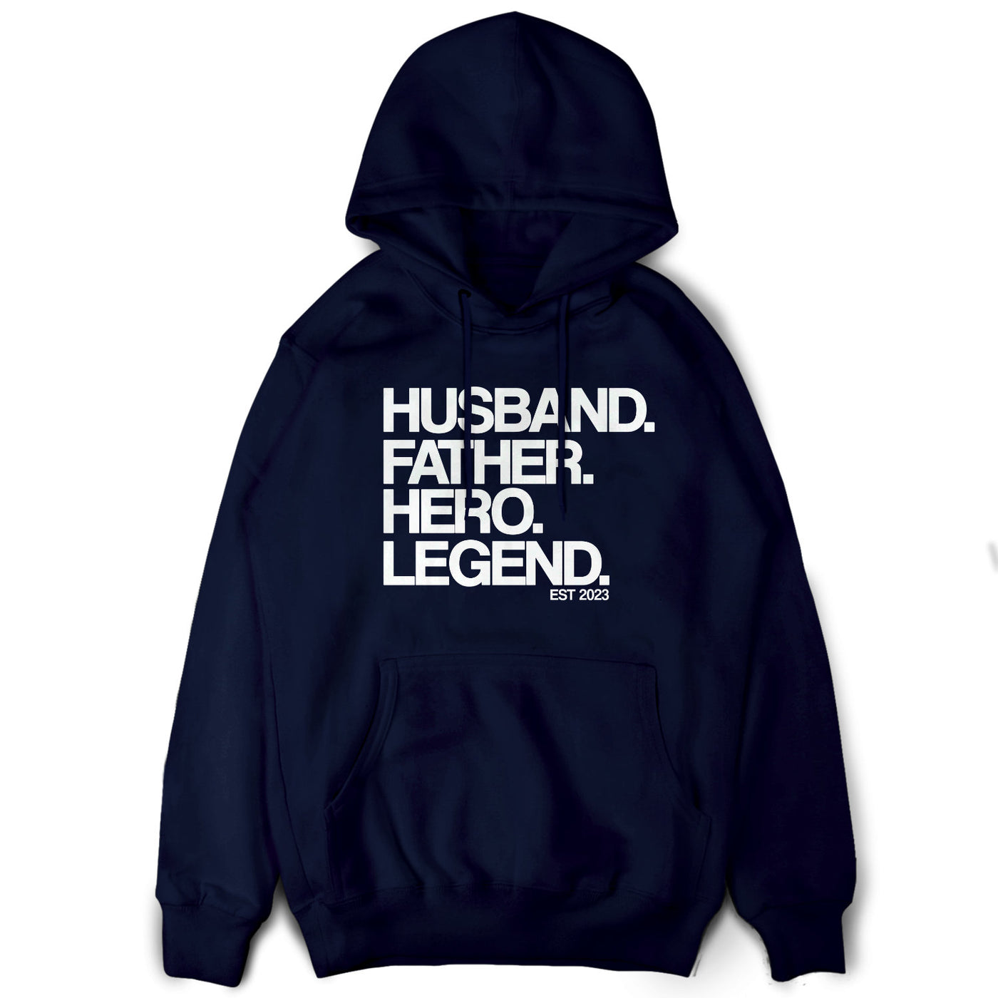 Papa Geschenk Hoodie Personalisiert Pullover für Papa mit Wunschdatum Husband, Father, Hero, Legend Vatertag Geschenk Vatertagsgeschenk