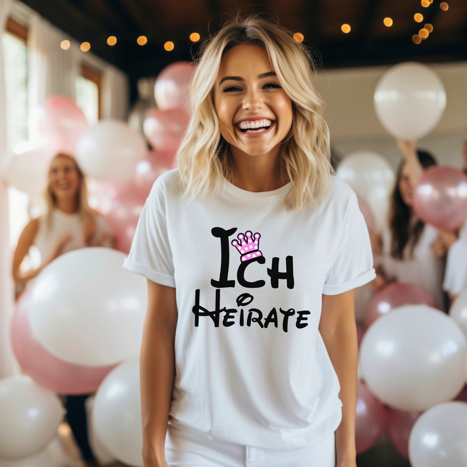 JGA T-Shirt Braut Ich Heirate Team Wir Feiern Junggesellinnenabschied TShirt Frauen Braut & Team Braut Shirts Feiern Braut Shirt XS - 3XL