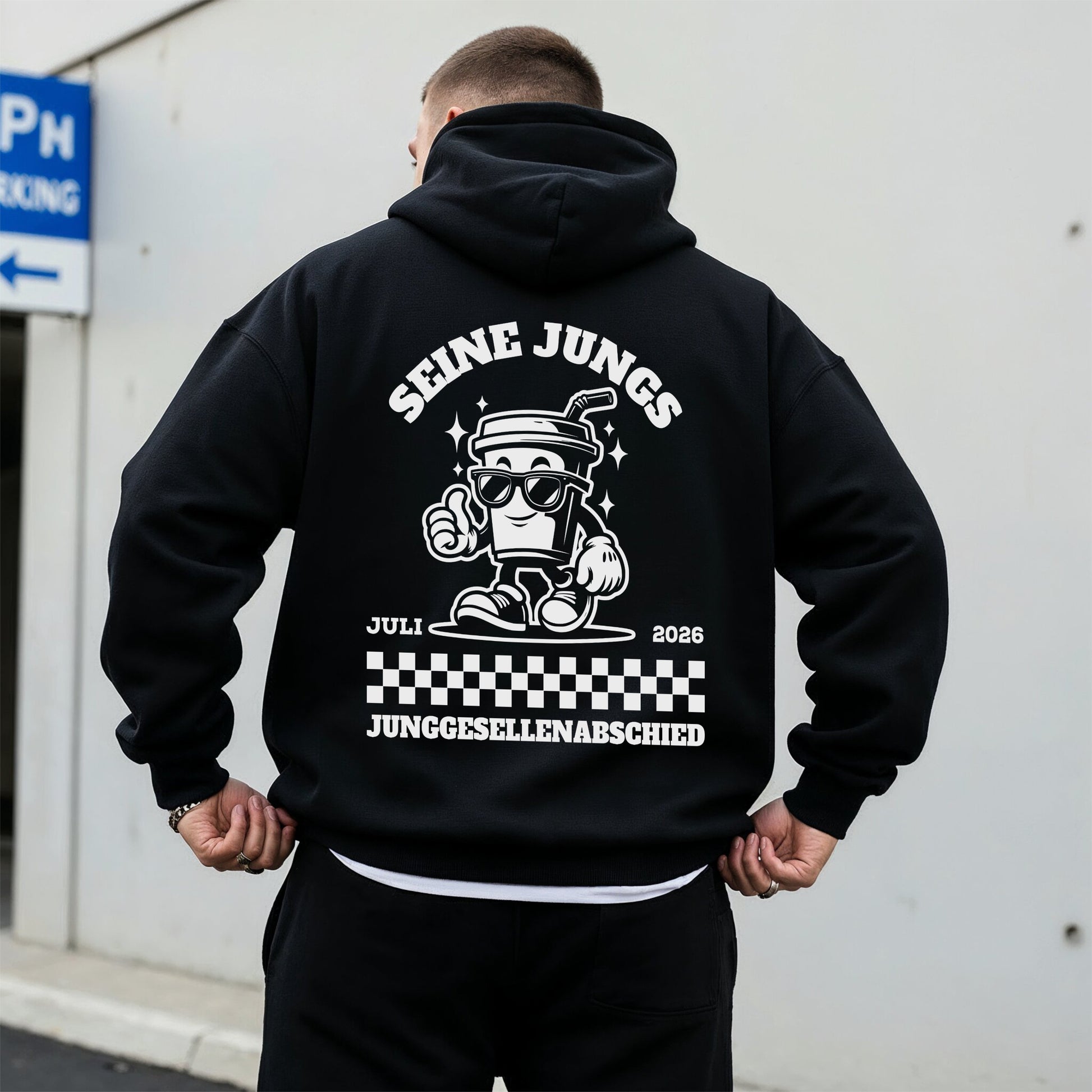 Bräutigam und Seine Jungs JGA Shirt Männer - Sweatshirts & Hoodies Personalisiert für Junggesellenabschied