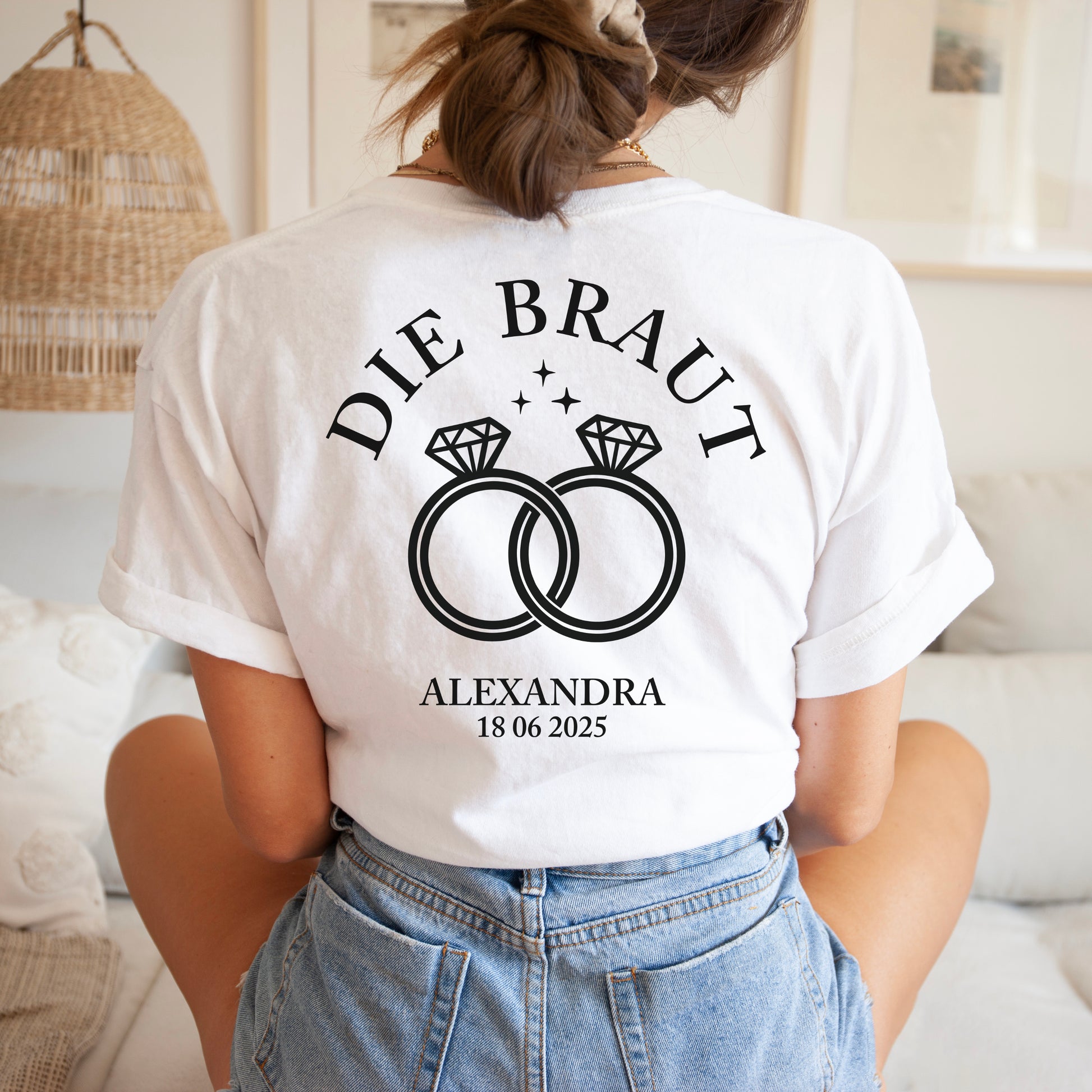 JGA Shirt Personalisiert Junggesellinnenabschied tshirts Frauen JGA Shirt Braut Team Braut Shirts Party Feiern Unisex XS - 3XL