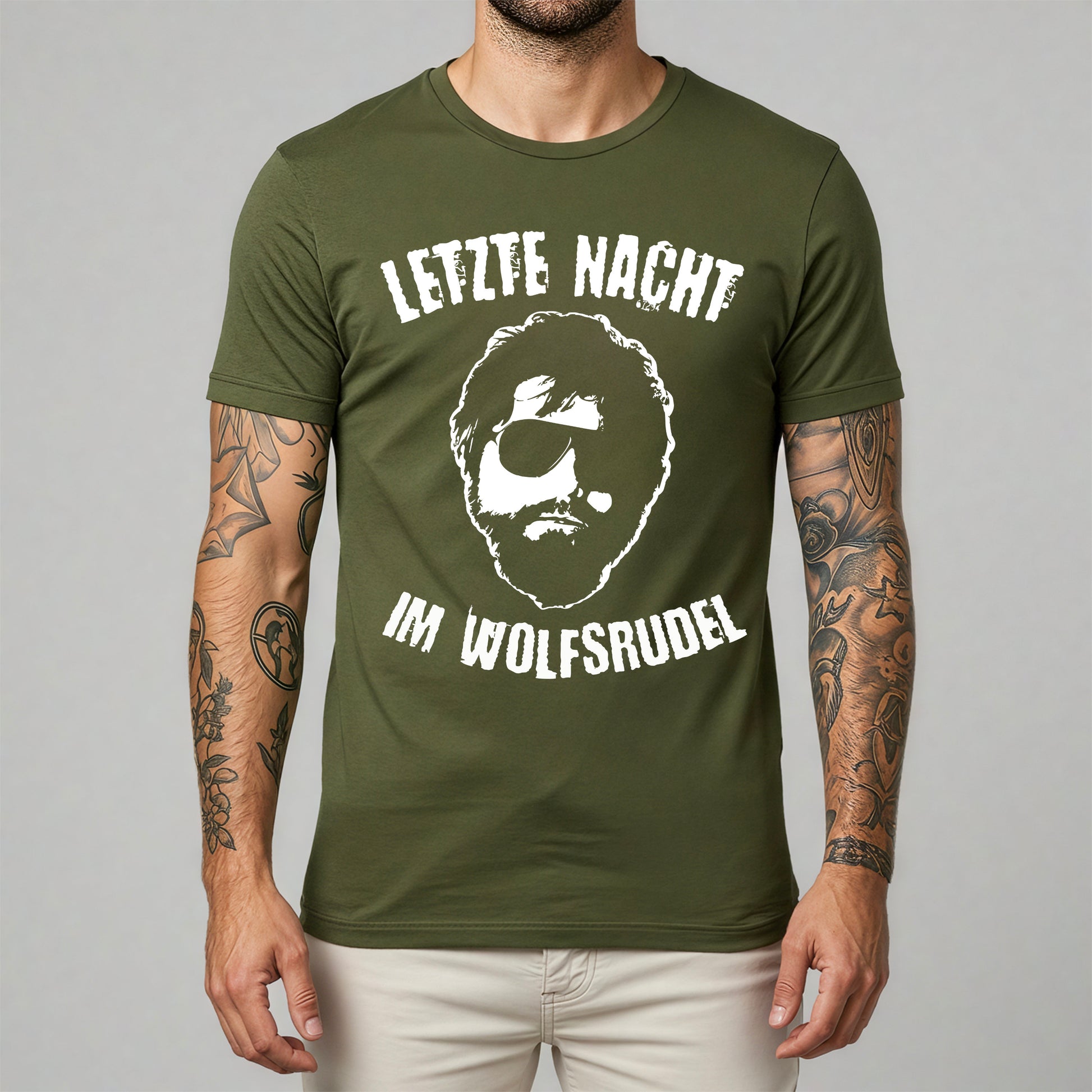 JGA Shirt Männer Letzte Nacht im Wolfsrudel Junggesellenabschied T-Shirts Hangover Shirt JGA Shirts lustig Party Shirts Bräutigam Wolfsrudel