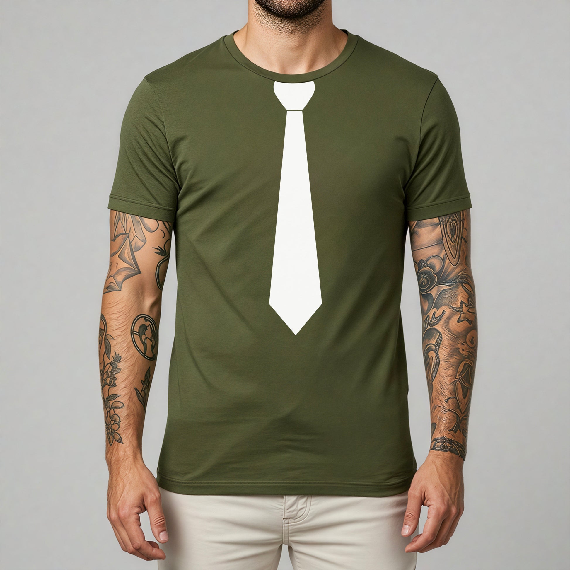 T-Shirt mit Krawatte für JGA Krawatten Shirt