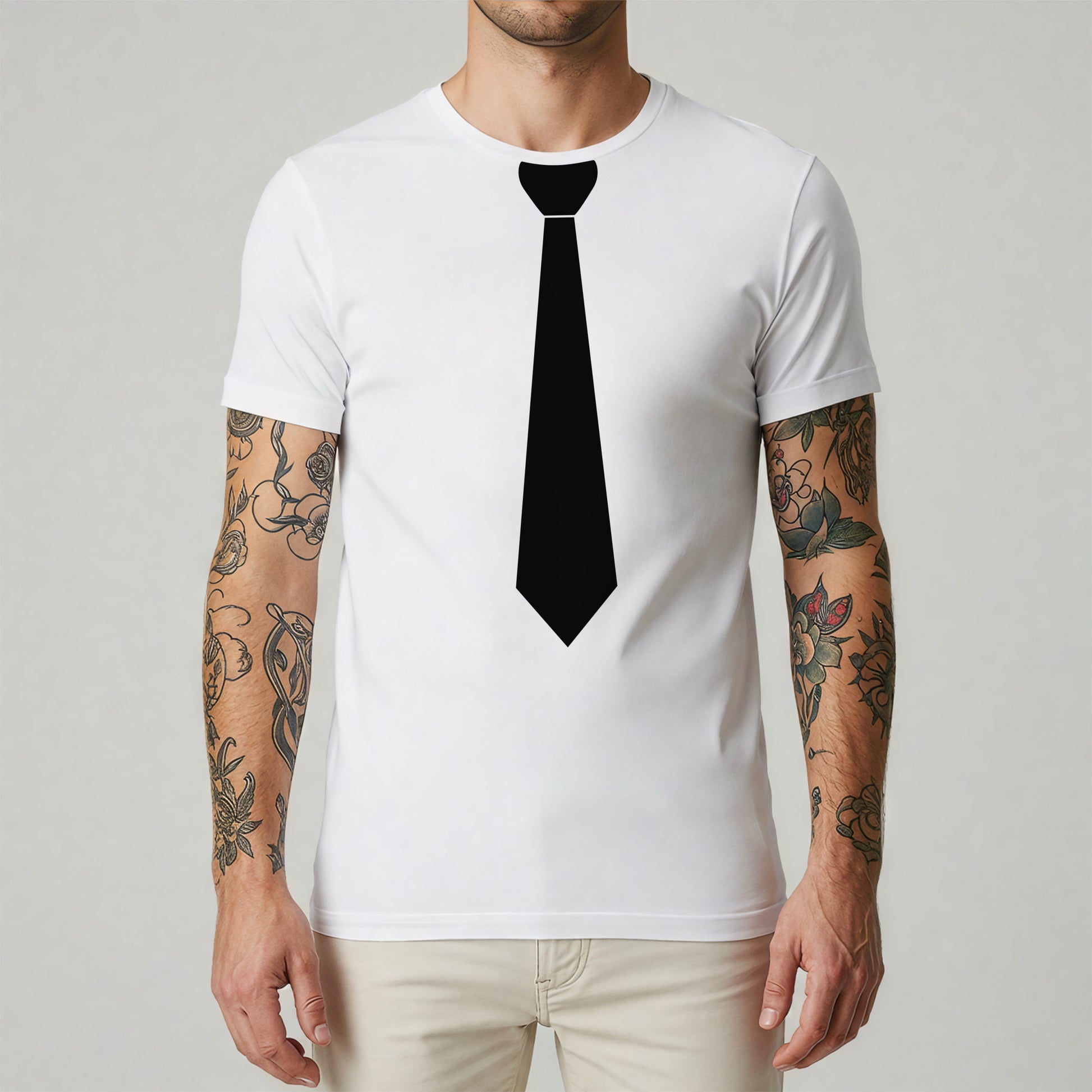 T-Shirt mit Krawatte für JGA Krawatten Shirt