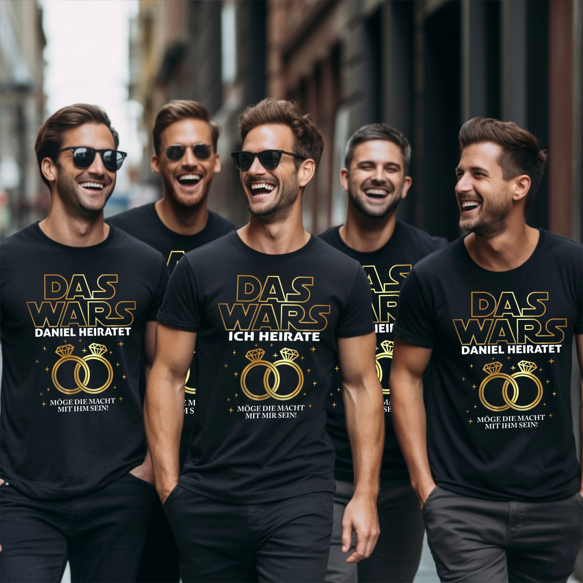 DAS WARS JGA Shirt Männer Junggesellenabschied Jga T-Shirts Hochzeit Bräutigam Wunschname Shirts jga