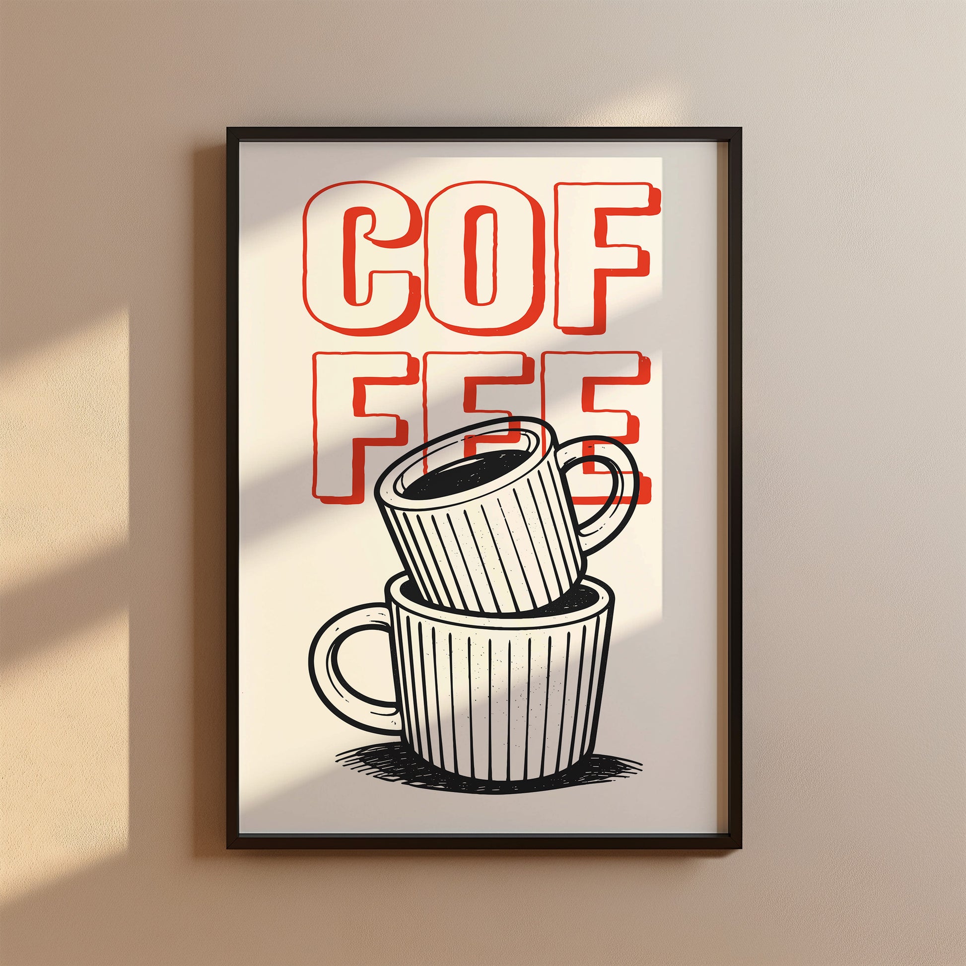 Coffee Print - Kaffee Poster & Küchen Deko für Kaffeeecke