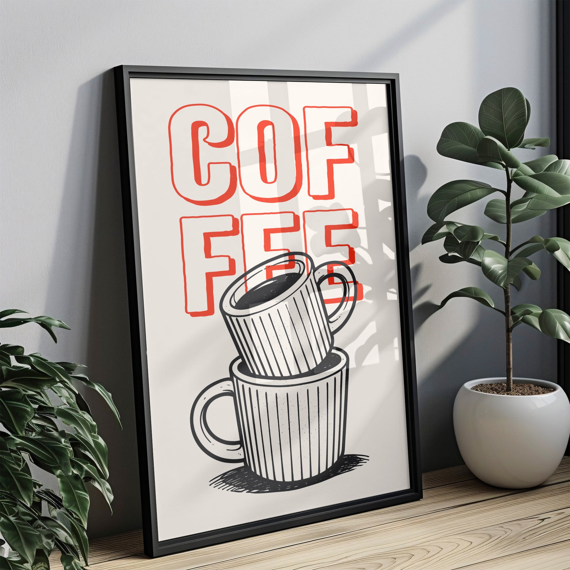 Coffee Print - Kaffee Poster & Küchen Deko für Kaffeeecke