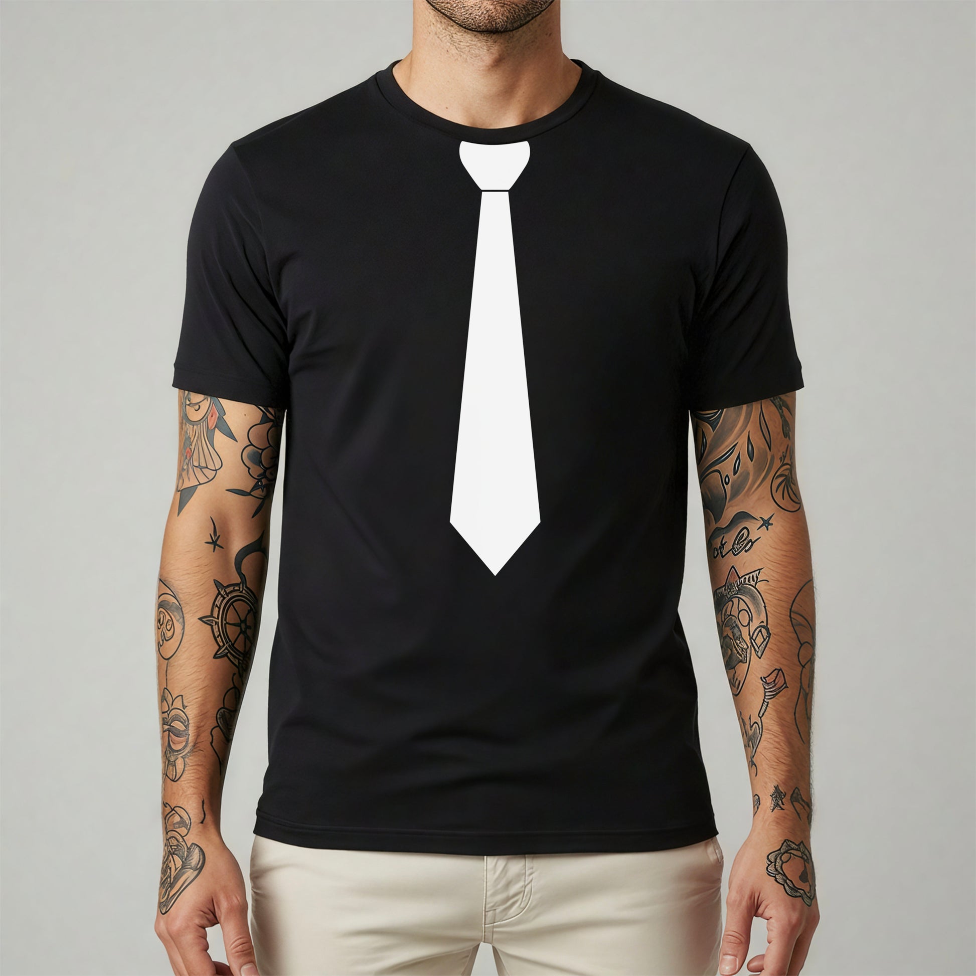 T-Shirt mit Krawatte für JGA Krawatten Shirt