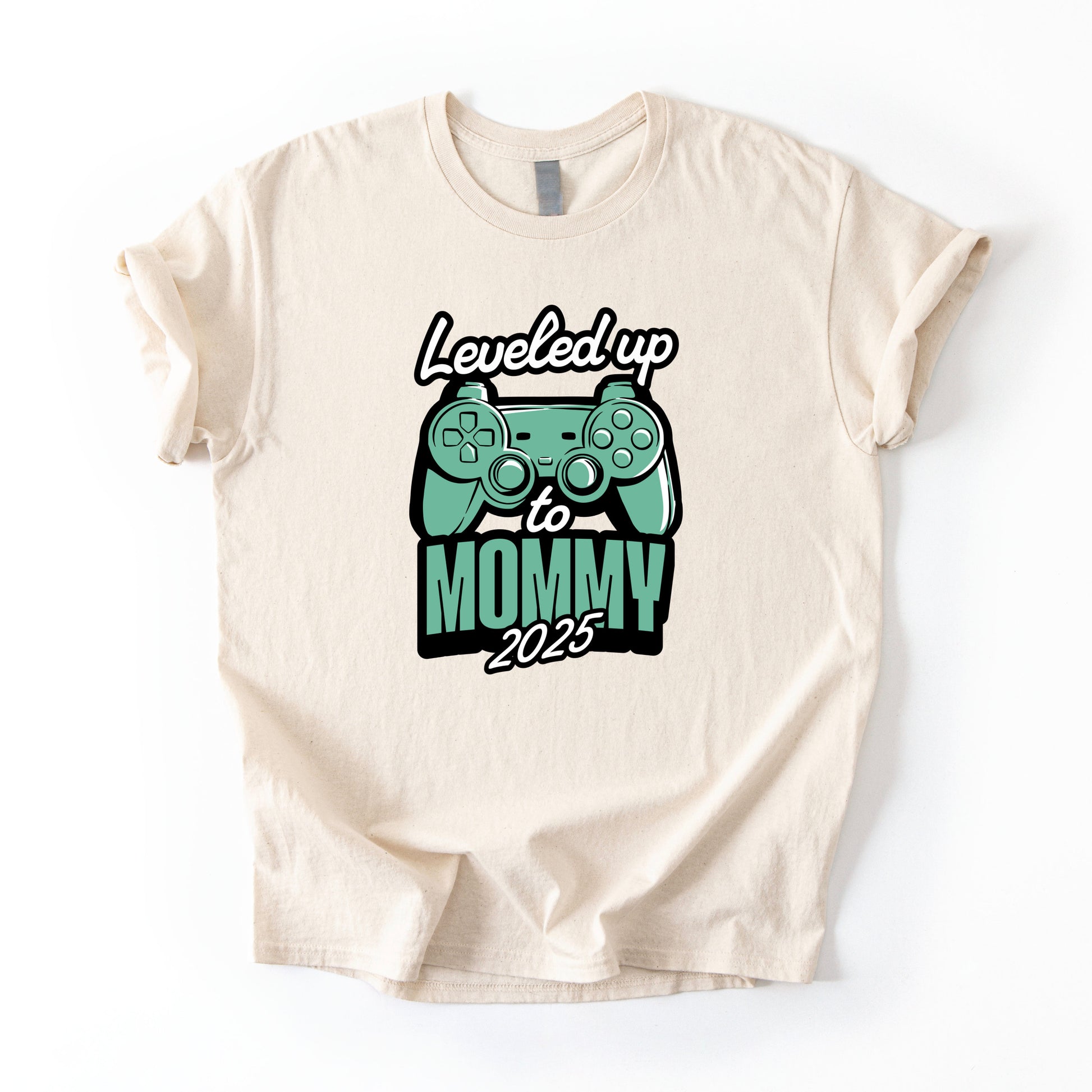 Leveled up to Daddy, Mommy T-Shirts - Personalisiert mit Namen oder Datum - Vater Baby Gaming Outfit - Player 2, Player 3 entered the Game