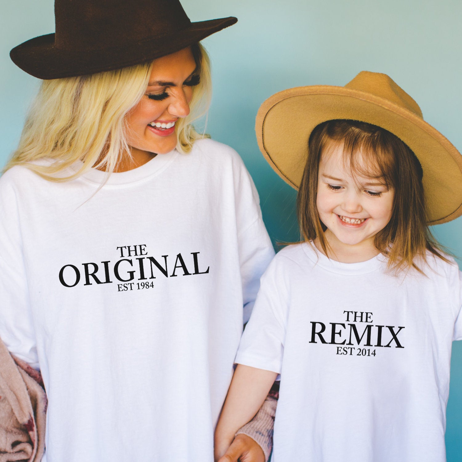 Personalisierte Geschenke Baby Vater Sohn Partnerlook Papa tshirt Mutter Tochter Outfit Geschenk Papa Valentinstag Original Remix Shirts