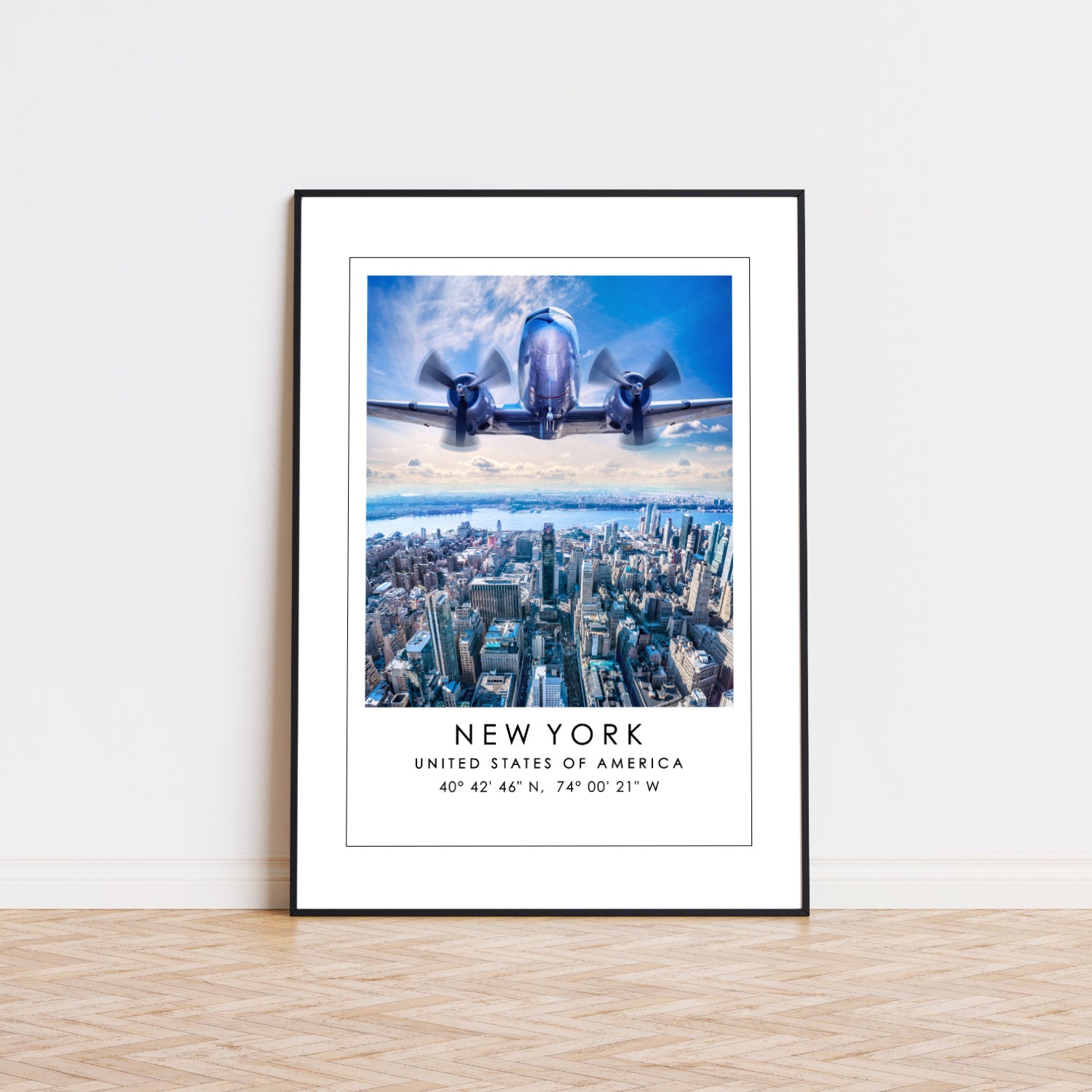 New York Poster Koordinaten Bild Wohnzimmer Poster Drucke Wohndeko Wanddeko Art Deco Kunst