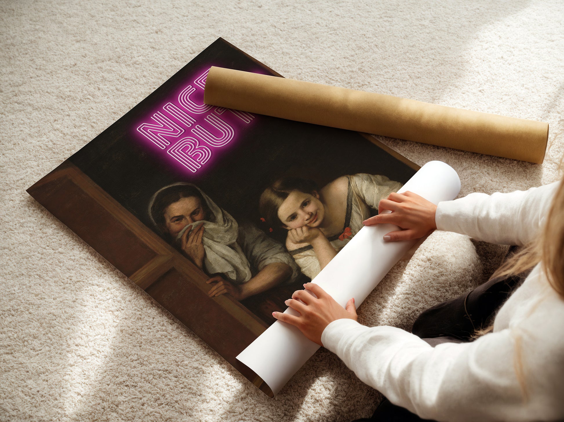 Badezimmer Bilder Lustig Nice Butt Poster Schlafzimmer Bild Gäste WC Deko Badezimmer Print Poster Vintage Deko Trendige Poster Art Deco