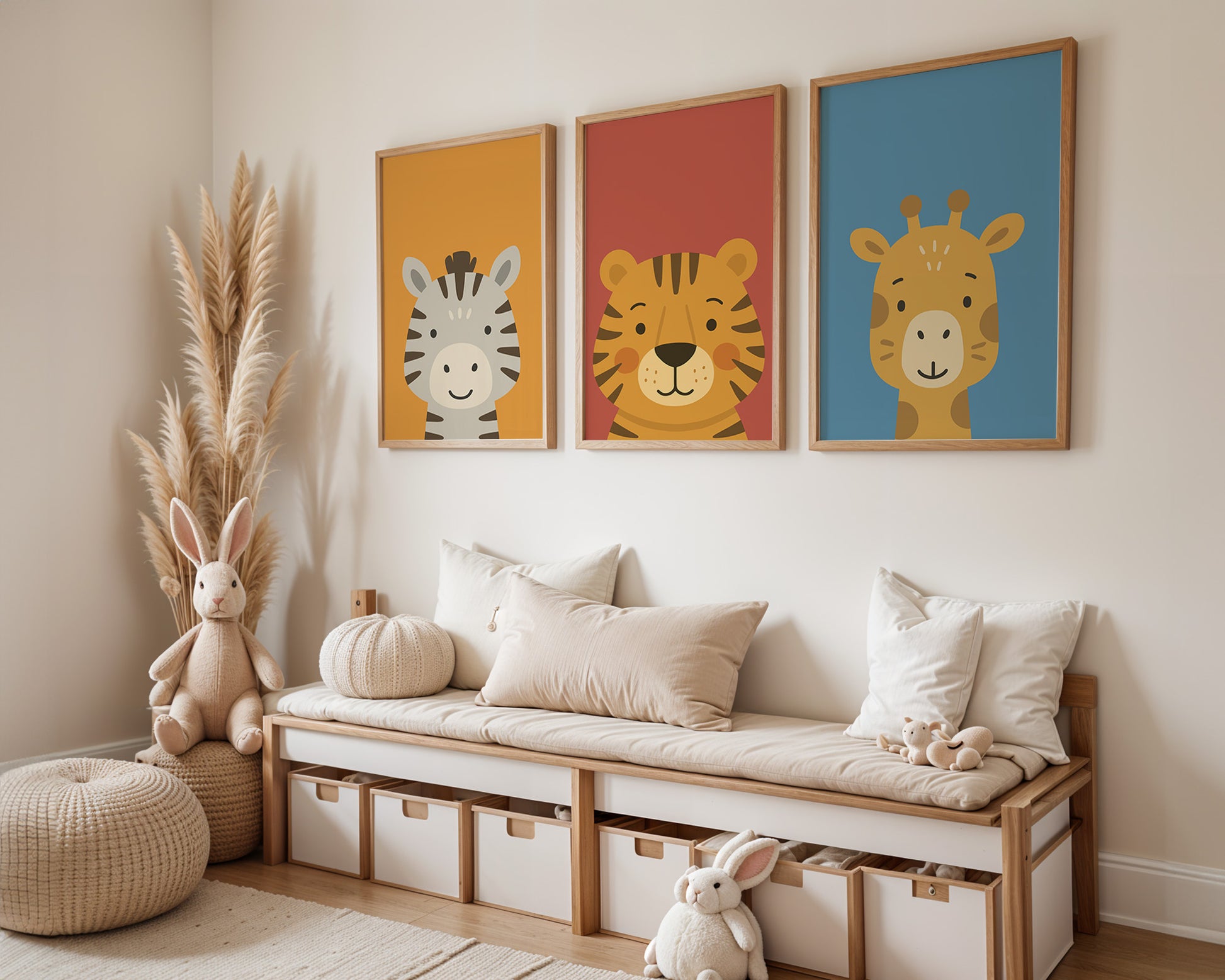Kinder- & Babyzimmer Poster Tiere - Wandbilder Drucke Löwe, Tiger, Giraffe Panda uvm.