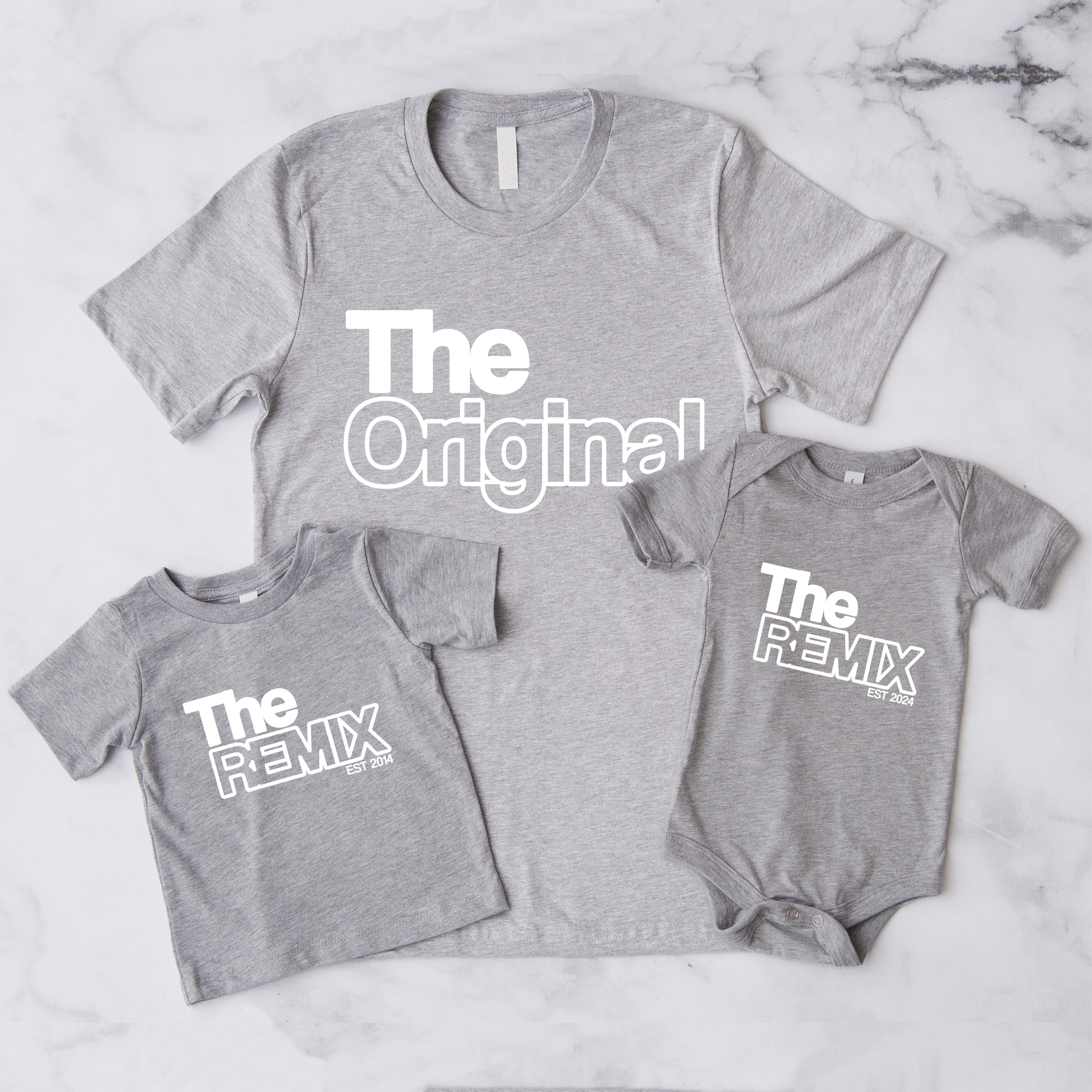 Original Remix Shirts Vater Sohn Partnerlook Mama Tochter Outfit Babybody bedruckt Vater Sohn Geschenk Vatertag Schwangerschaft Ankündigung