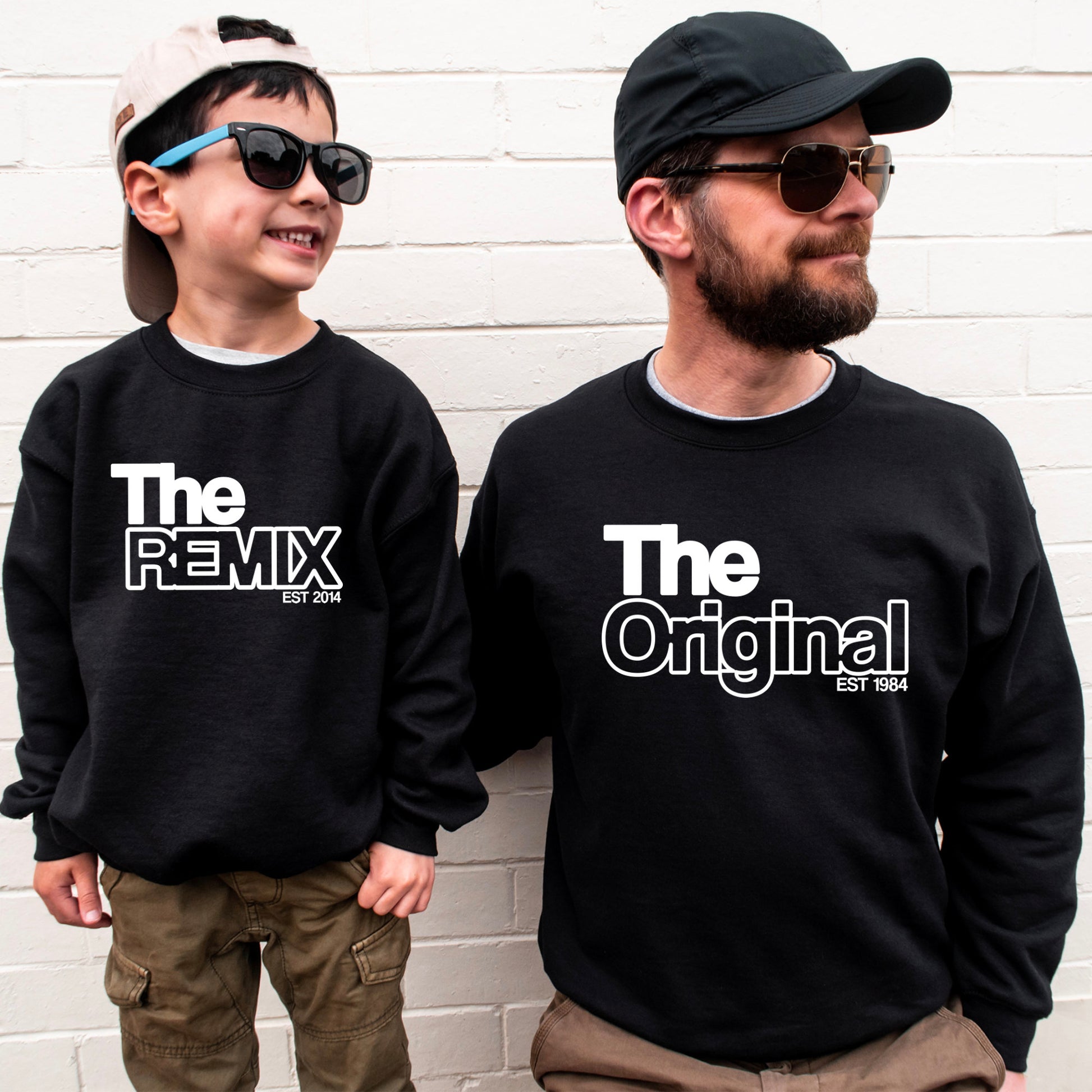 Original Remix Pullover Vater Sohn Partnerlook Mama Tochter Sweatshirts Outfit Vater Sohn Weihnachten Geschenk Vatertag Pullover Unisex