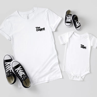 The Original The Remix Shirts Vater Sohn Partnerlook Mama Tochter Outfit Set Papa Geschenk Baby Vatertag Babybody bedruckt personalisiert