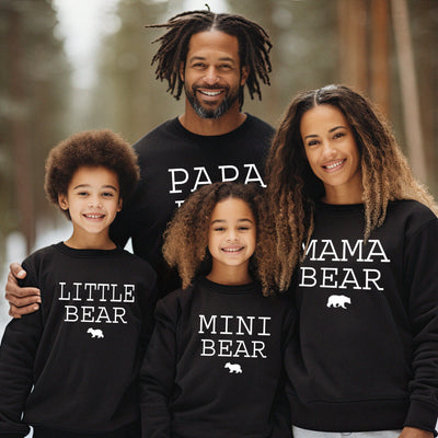 Papa Bear Mama Bear Sweatshirt Mini Bear Litte Bear Partnerlook Pullover Familienoutfit Sweater Vater Sohn Outfit Mutter Tochter Geschenk