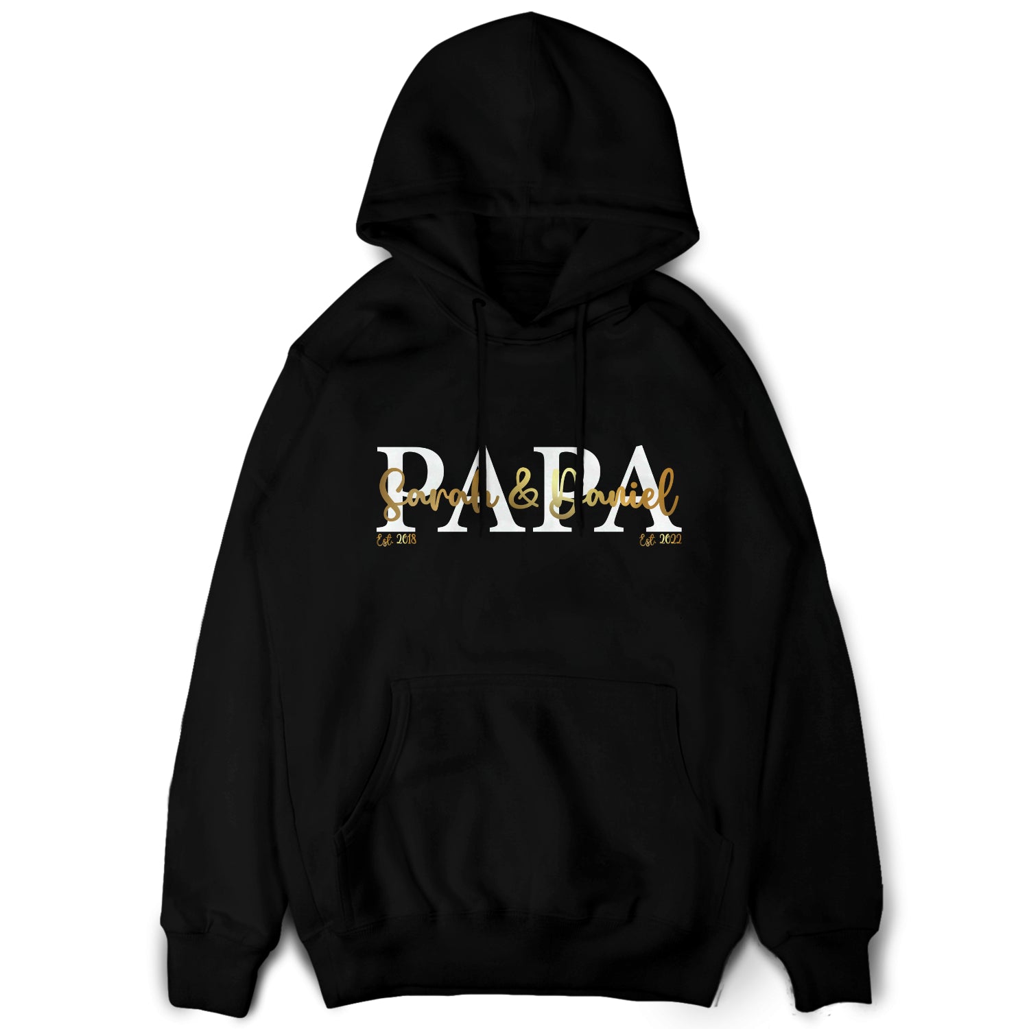 Papa Hoodie personalisiert Geschenk Vatertag Pullover für Papa Vatertagsgeschenk Wunschtext Familie Kindernamen Est Datum